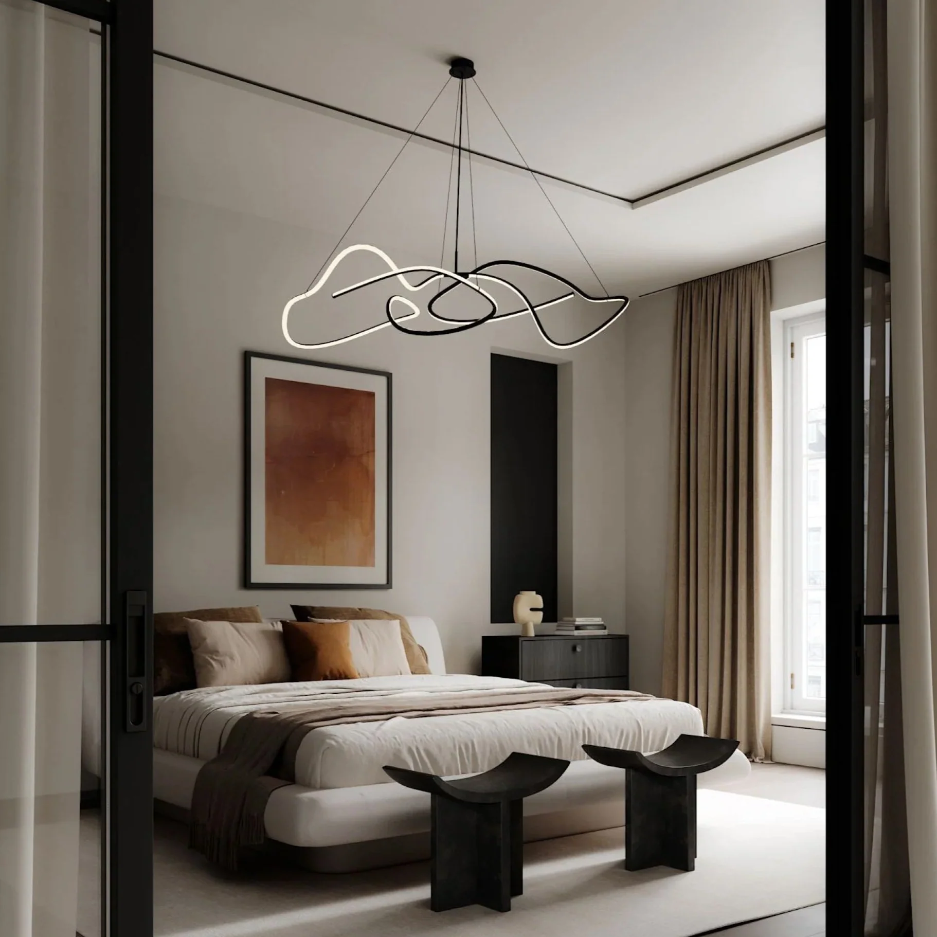 PRE-ORDER │ 101 COPENHAGEN Ghost Chandelier, Big, Burned Black - Image 2