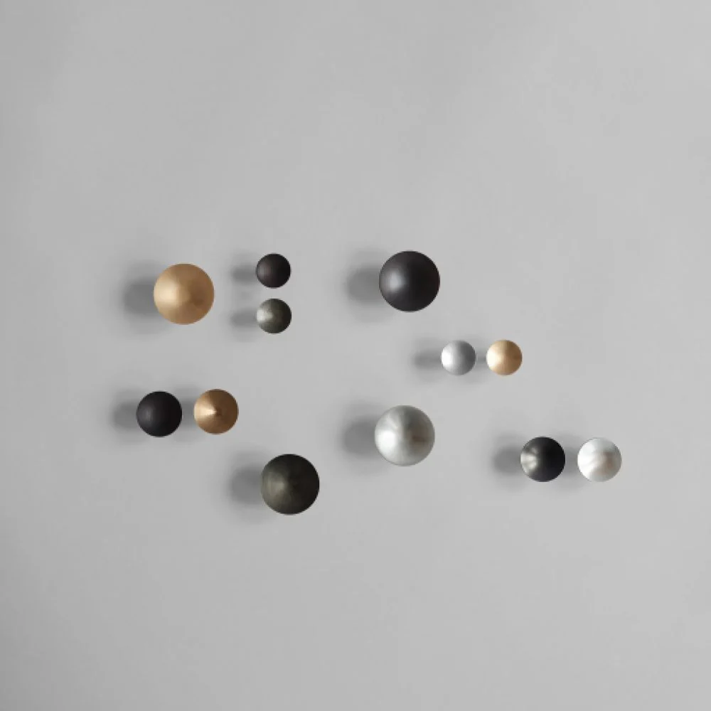 101 COPENHAGEN HiHat Knobs/Hooks, Brushed Steel (Set of 2) – 3 Sizes - Image 2