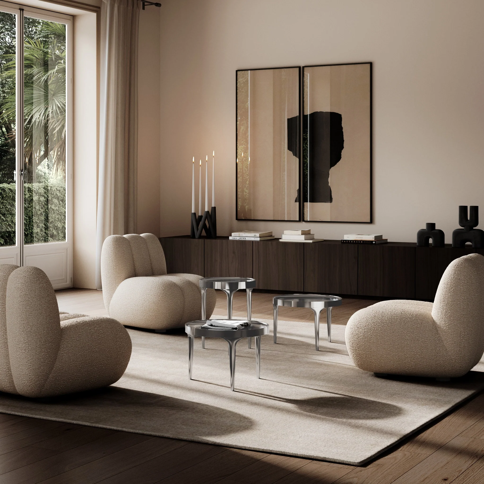 PRE-ORDER │ 101 COPENHAGEN Phantom Table, Low, H35cm, Chrome - Image 2