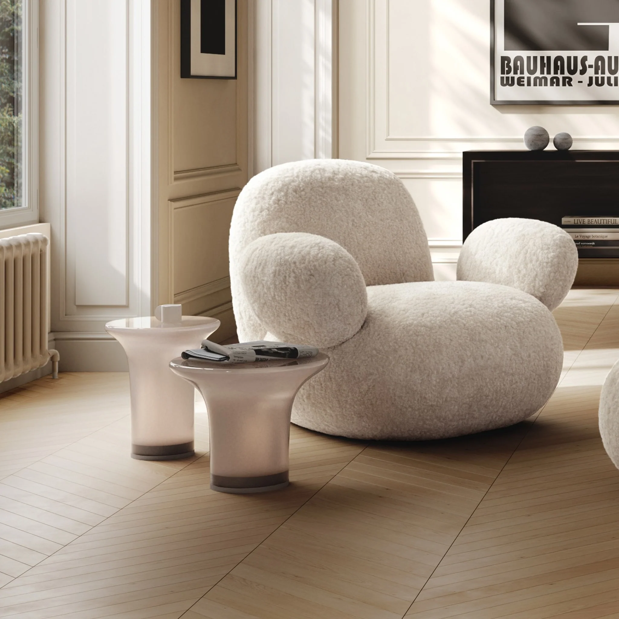 PRE-ORDER │ 101 COPENHAGEN Trumpet Table, Tall, H40cm, Smoked Desert - Image 3