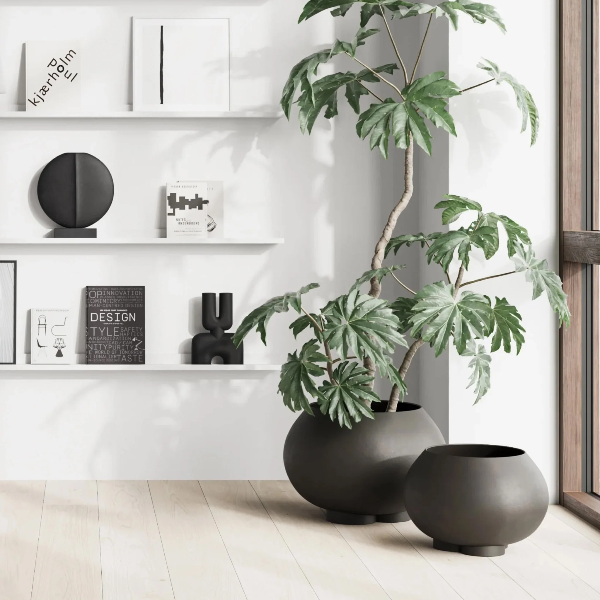 101 COPENHAGEN Urchin Plant Pot, Big, D56cm, Coffee - Image 3