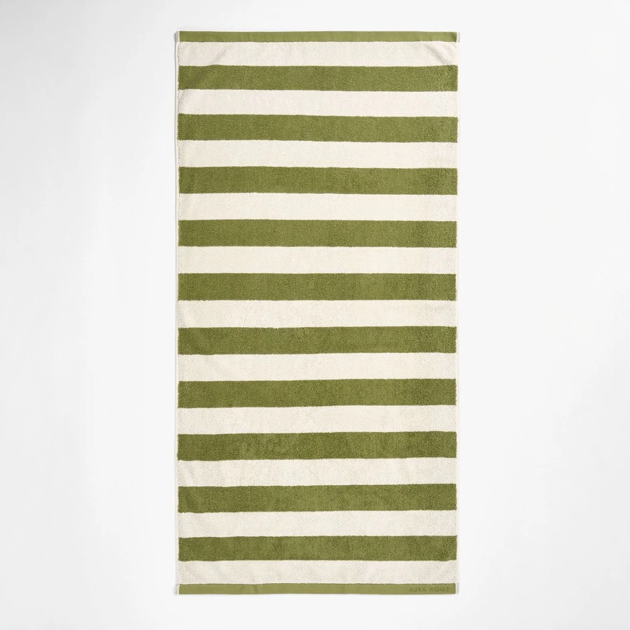 AURA HOME Riviera Stripe Bath Sheet, Caper - Image 3
