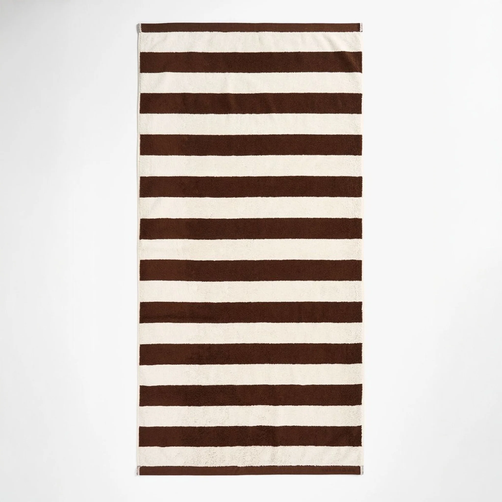 AURA HOME Riviera Stripe Bath Sheet, Chocolate - Image 2