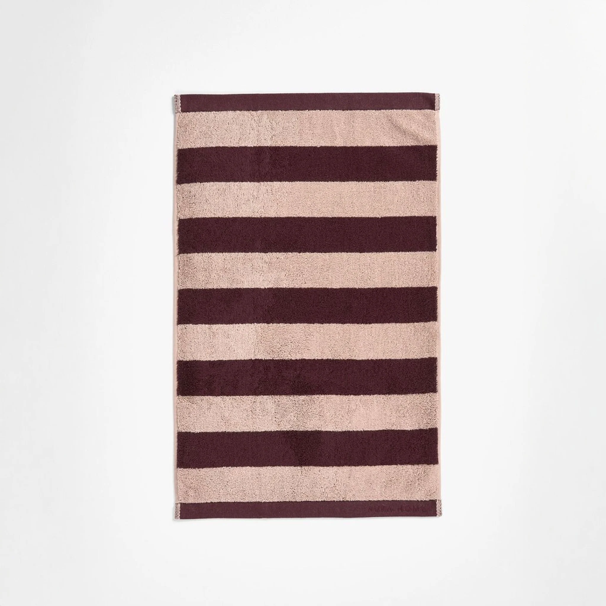 AURA HOME Riviera Stripe Hand Towel, Mulberry - Image 2