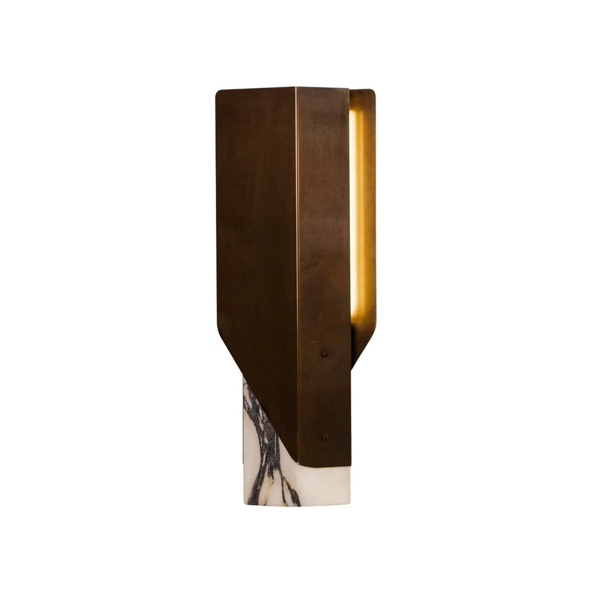 PRE-ORDER │ BEN-TOVIM DESIGN Fold Table Lamp, Calacatta Viola/Bronze Patina - Image 2