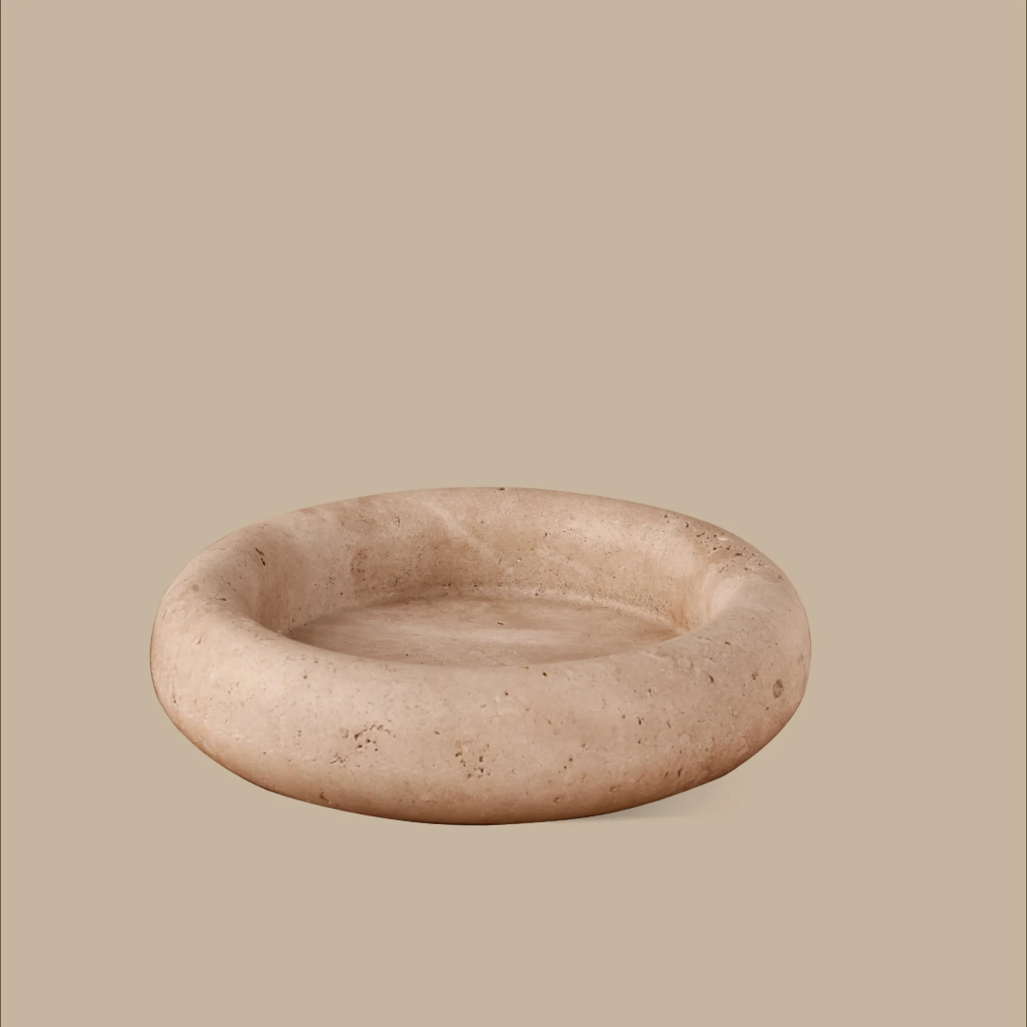 BLACK BLAZE Halo Marble Tray, D20cm, Travertine - Image 3