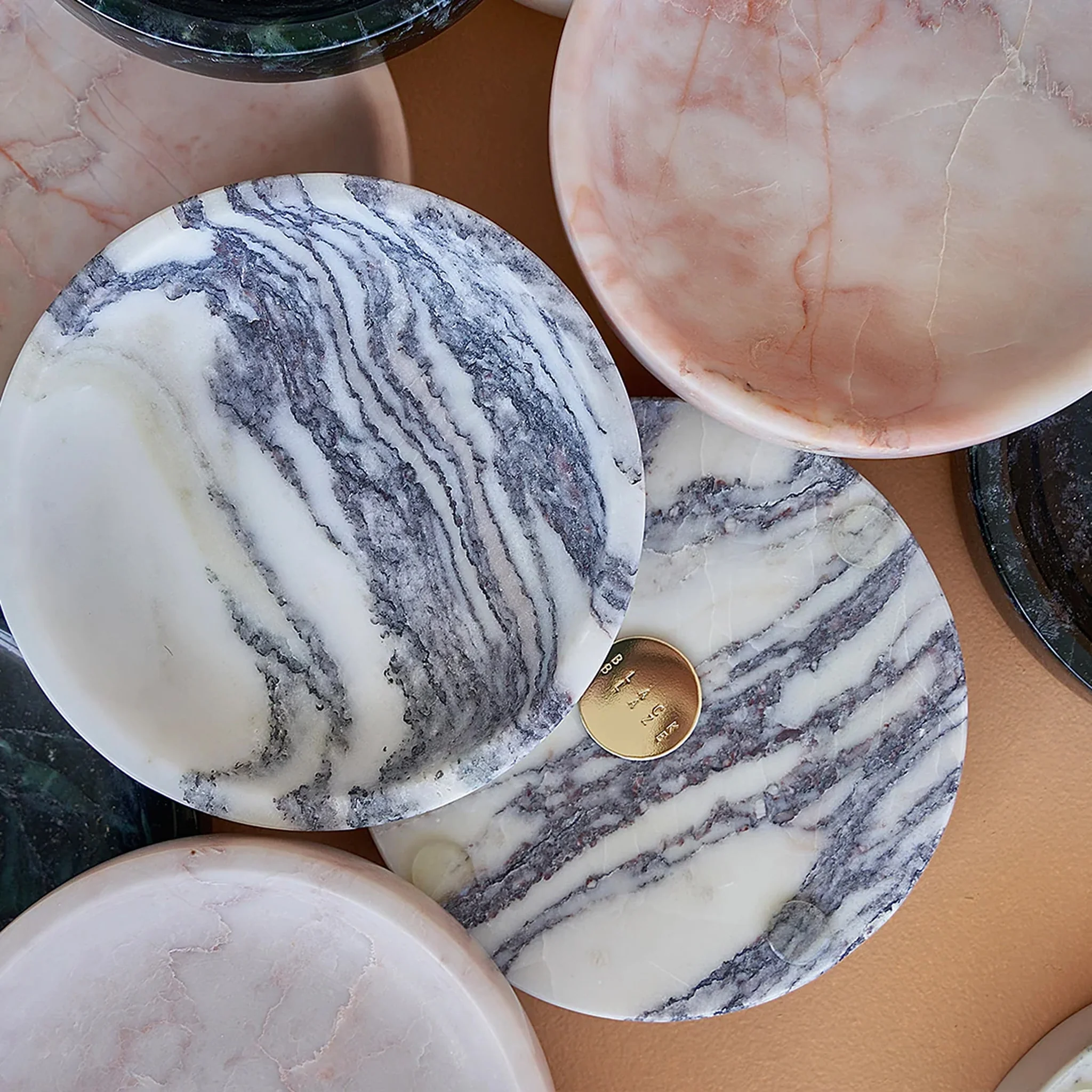 BLACK BLAZE Linea Small Marble Dish, D10cm, Calacatta Viola - Image 2