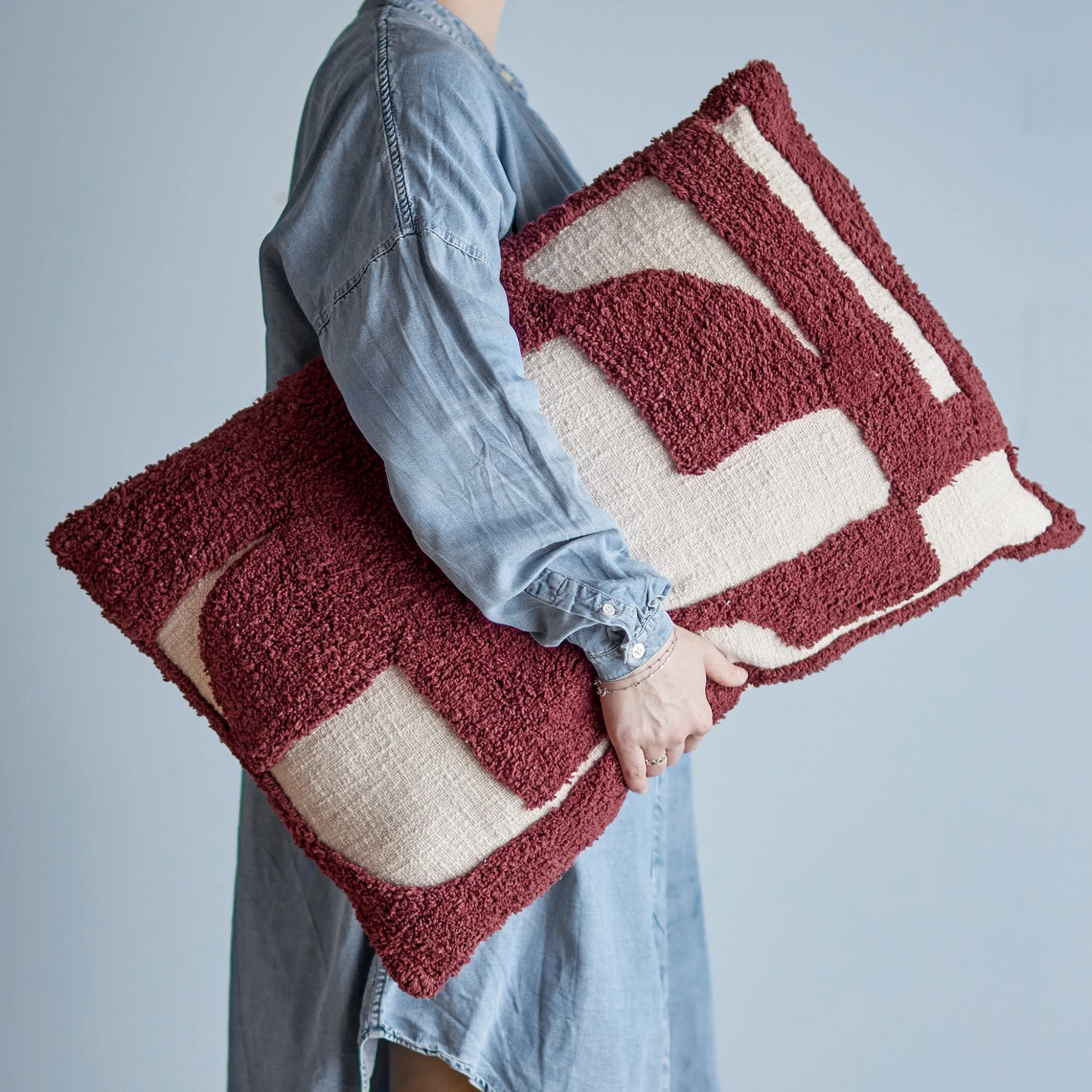 BLOOMINGVILLE Olica Cushion, Red, 60x40cm - Image 2