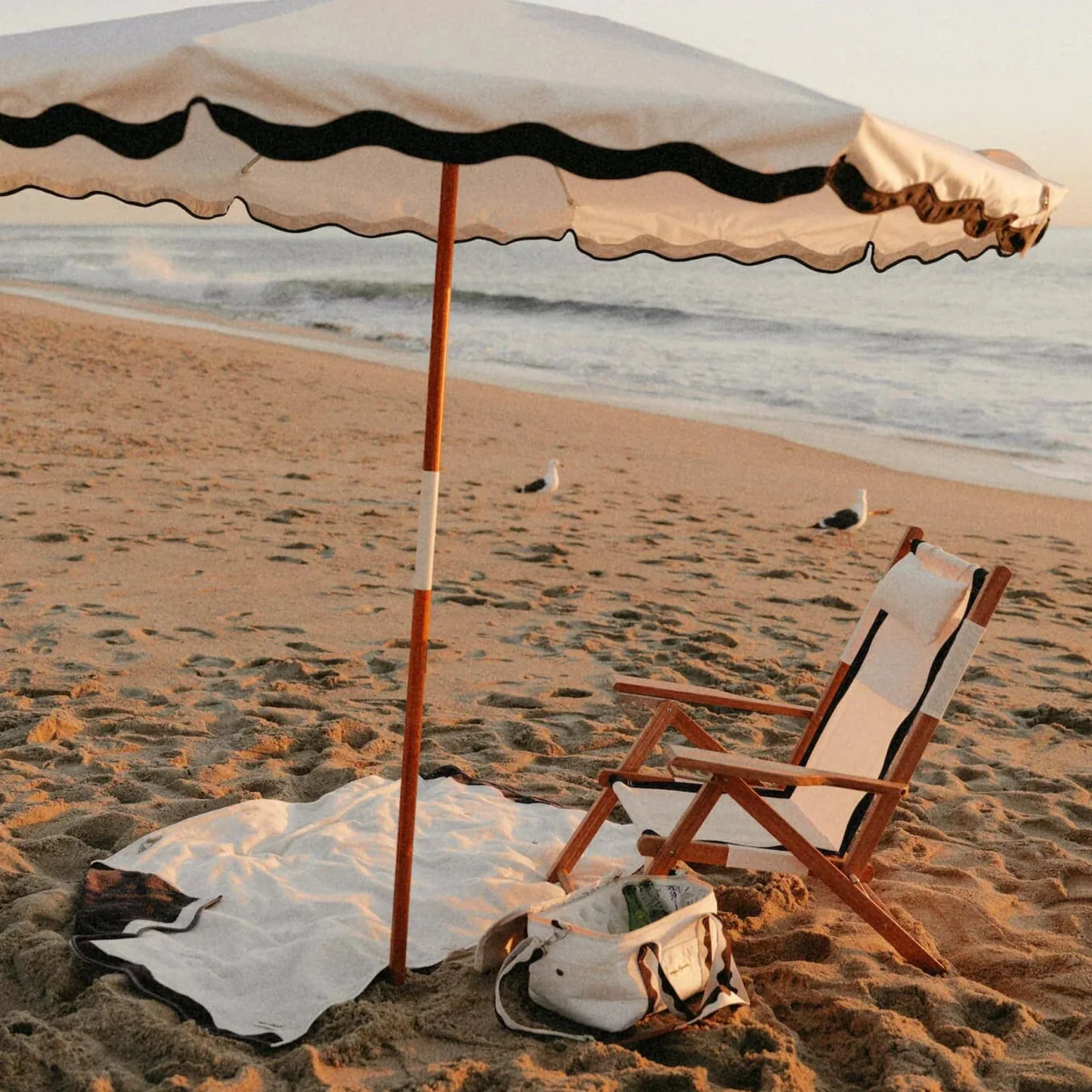 PRE-ORDER │ BUSINESS & PLEASURE CO Amalfi Umbrella, Rivie White - Image 7