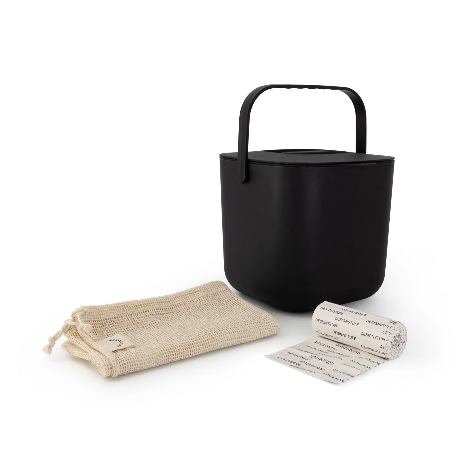 DESIGNSTUFF ETTA Compost Bin 7L, Black - Image 3