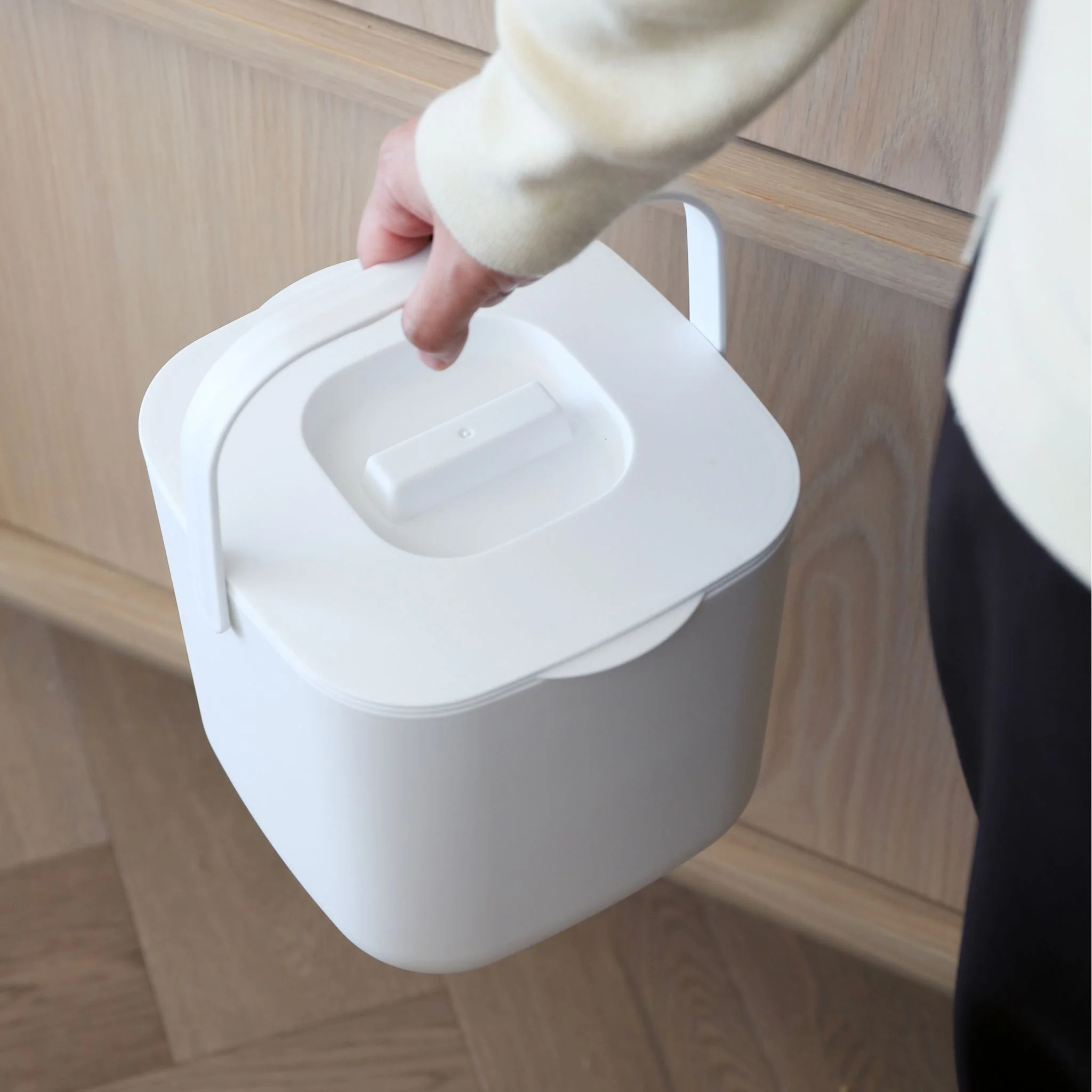 DESIGNSTUFF ETTA Compost Bin 7L, White - Image 6
