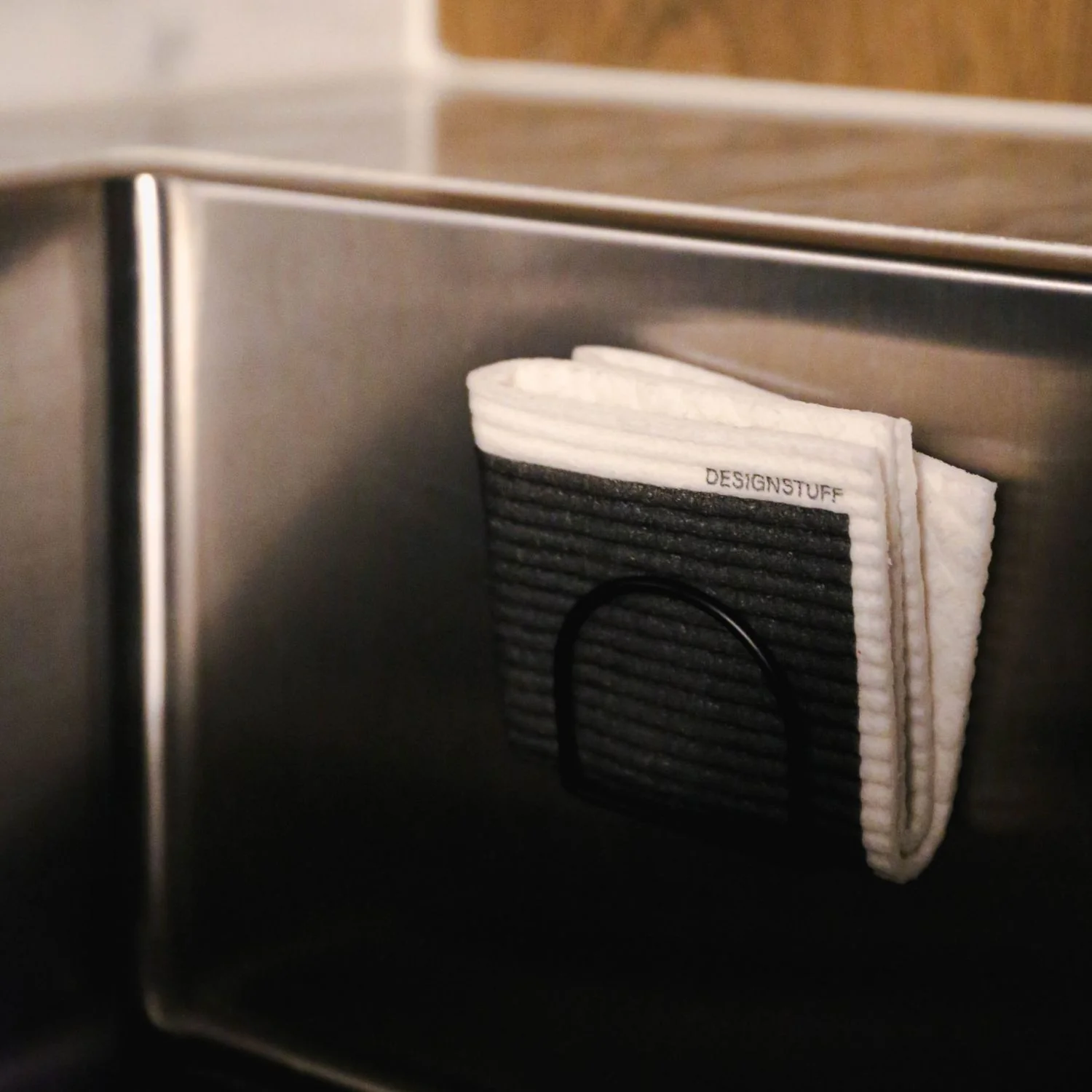DESIGNSTUFF ETTA Compostable Eco Dishcloth, Black (Set of 3) - Image 3
