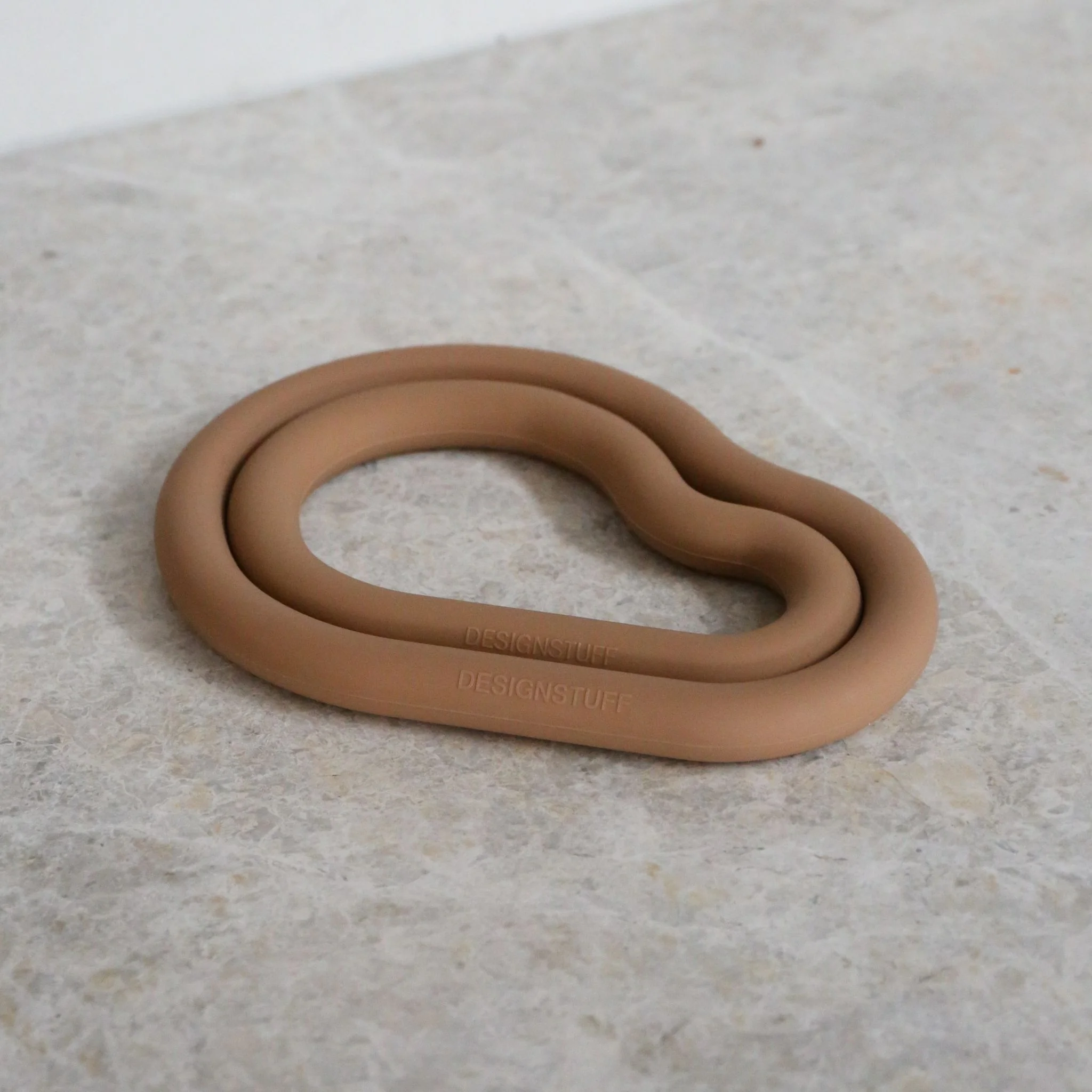 DESIGNSTUFF RUND Curve Silicone Trivet L, Camel - Image 2