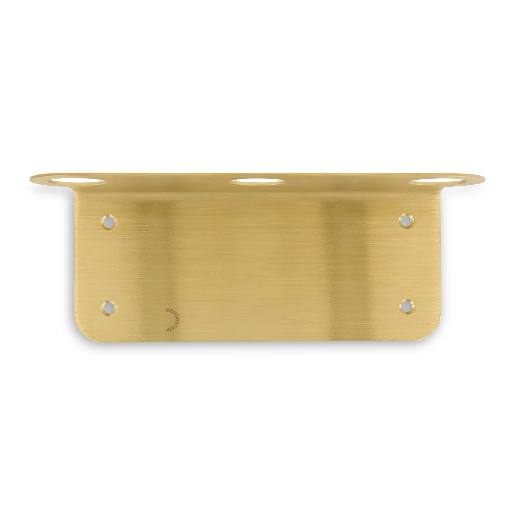 DESIGNSTUFF Floating Triple Soap Dispenser Holder, Brushed Brass - Image 7