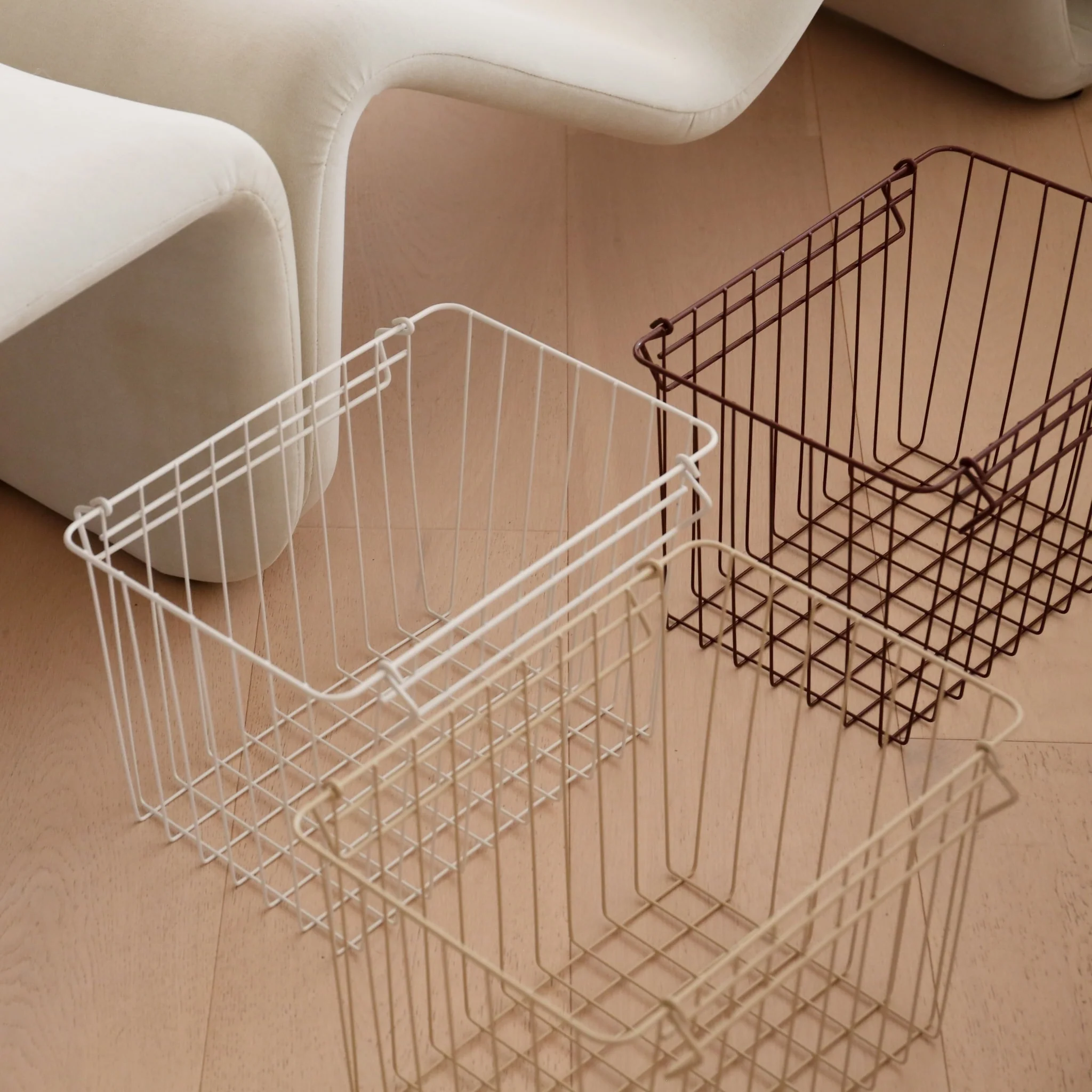 DESIGNSTUFF FORMA Metal Basket, L, Sand - Image 10