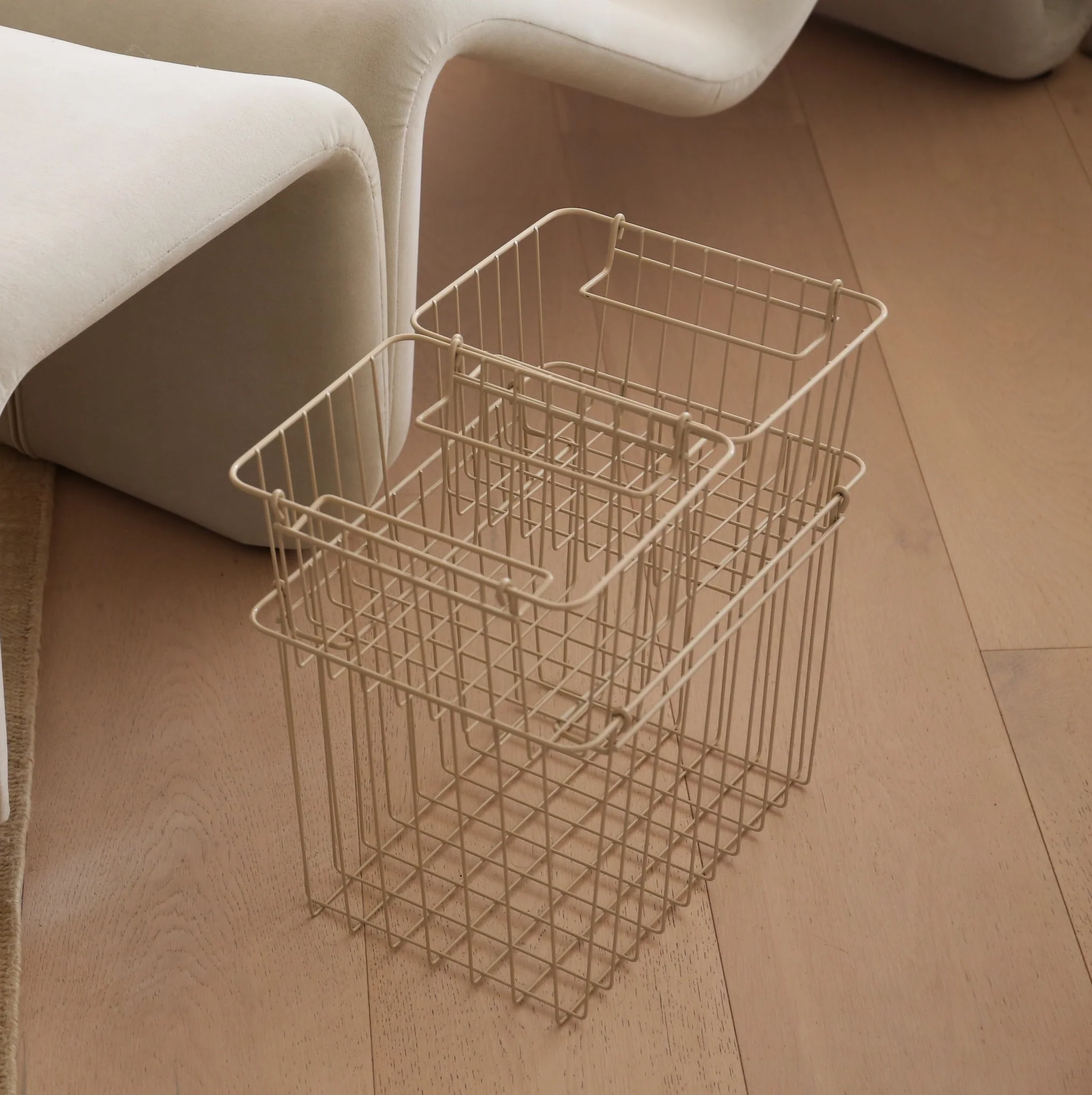 DESIGNSTUFF FORMA Metal Basket, L, Sand - Image 6
