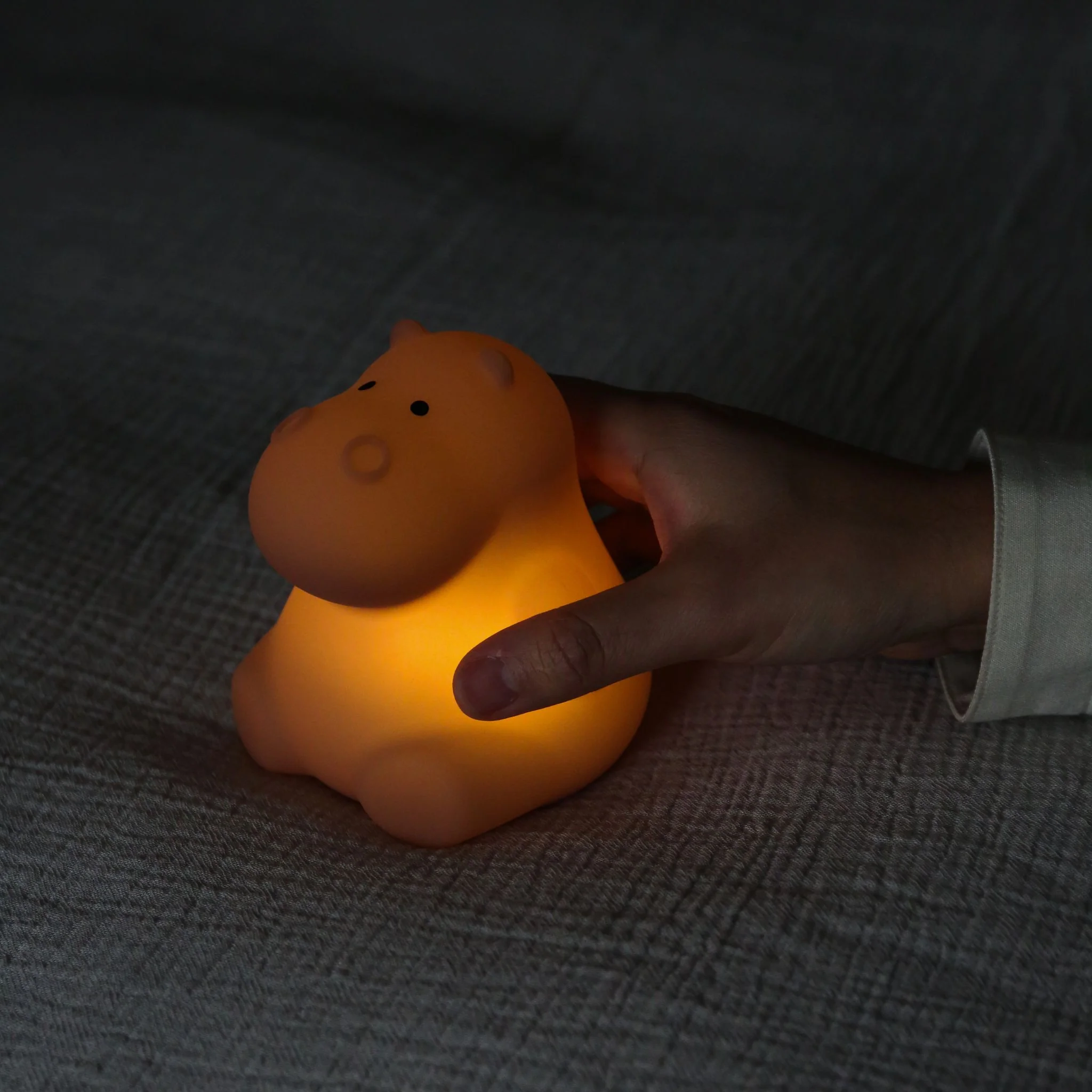 DESIGNSTUFF LUMA Little Hippo Night Lamp, Clay - Image 3