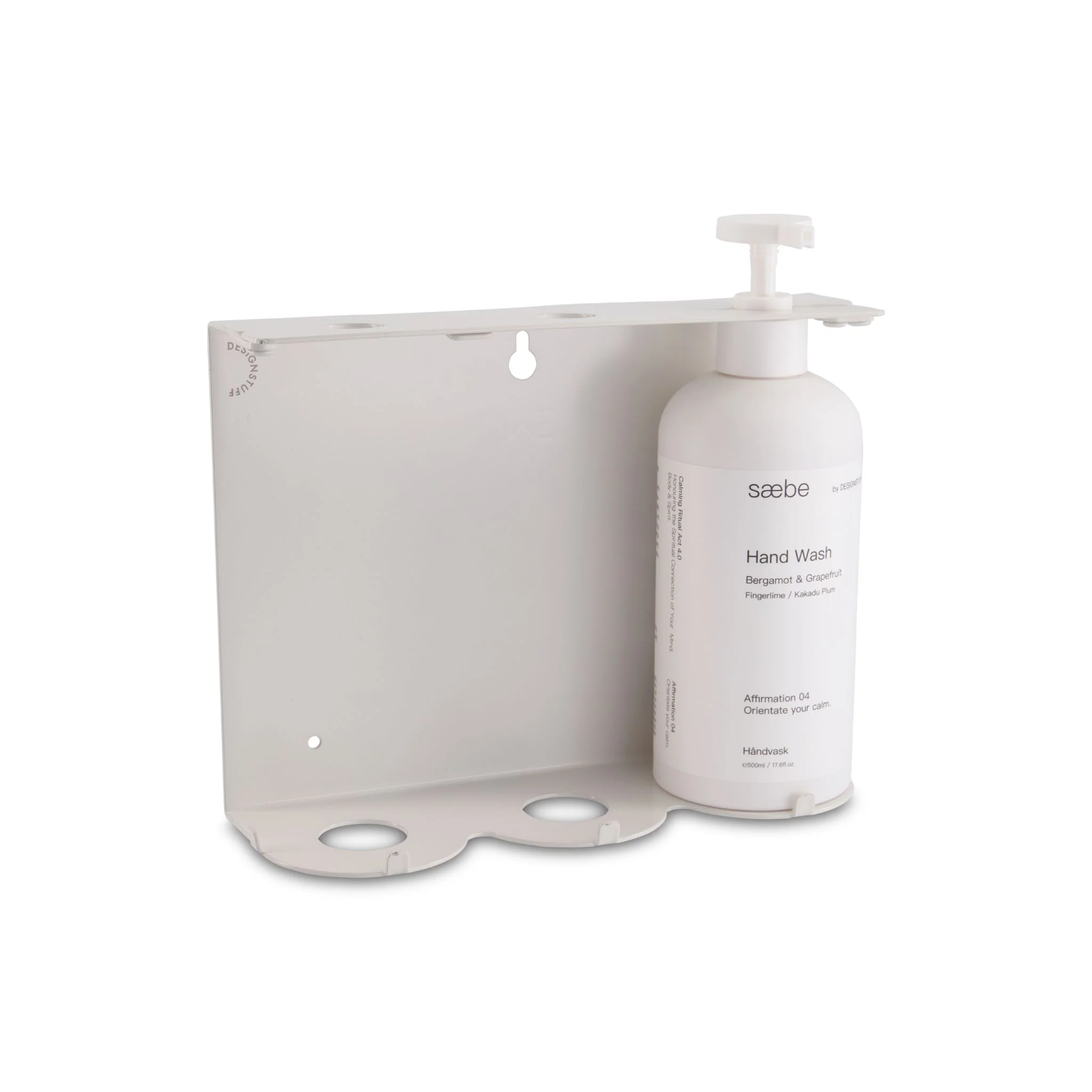 DESIGNSTUFF Lockable Soap Dispenser Holder, Triple 500ml, White - Image 2