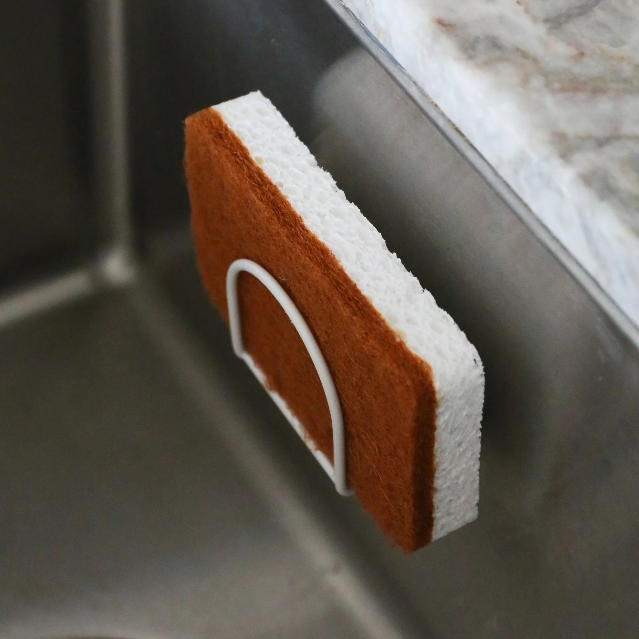 DESIGNSTUFF ETTA Natural Cellulose And Sisal Scourer Sponge, Cinnamon (Set of 2) - Image 4