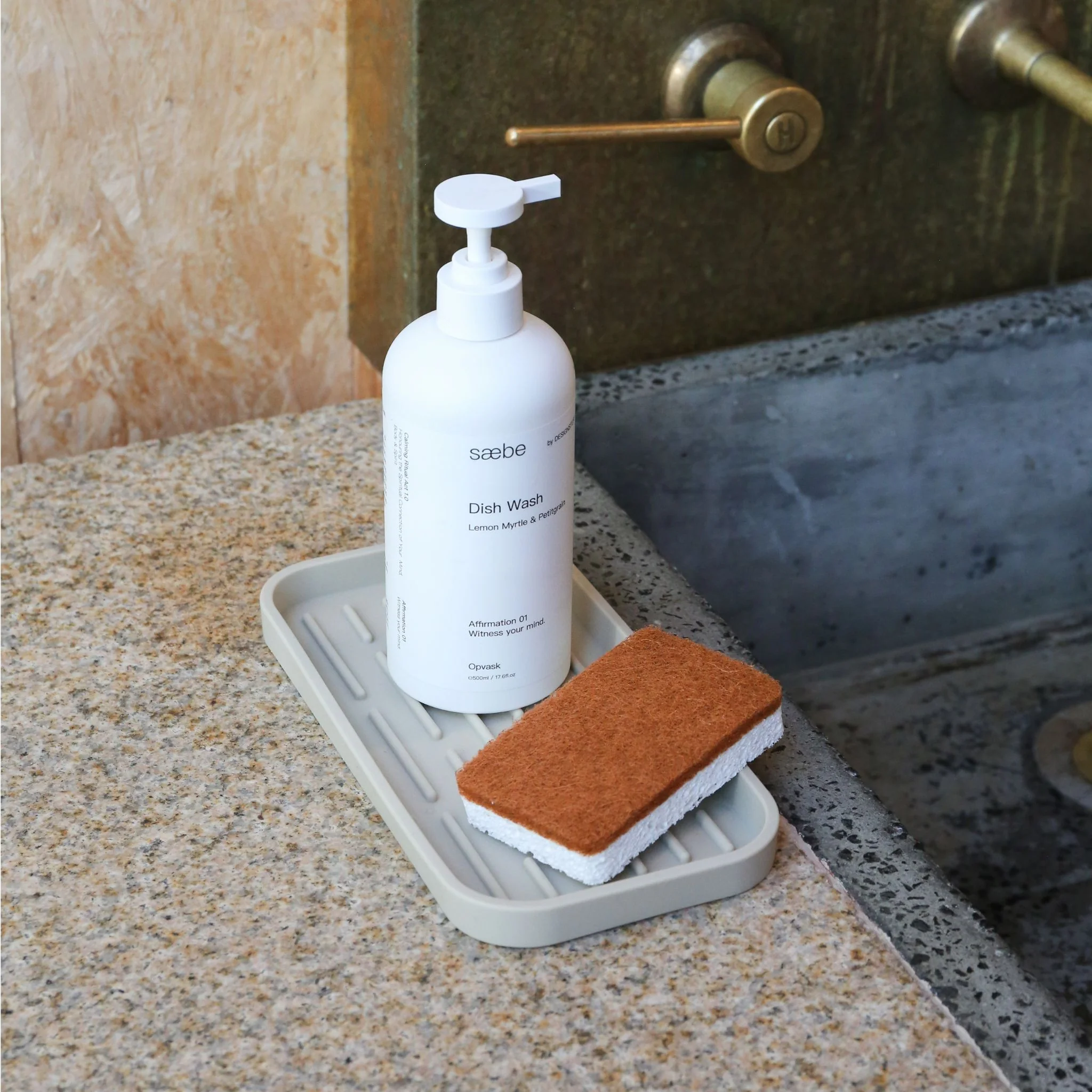 DESIGNSTUFF ETTA Natural Cellulose And Sisal Scourer Sponge, Cinnamon (Set of 2) - Image 7