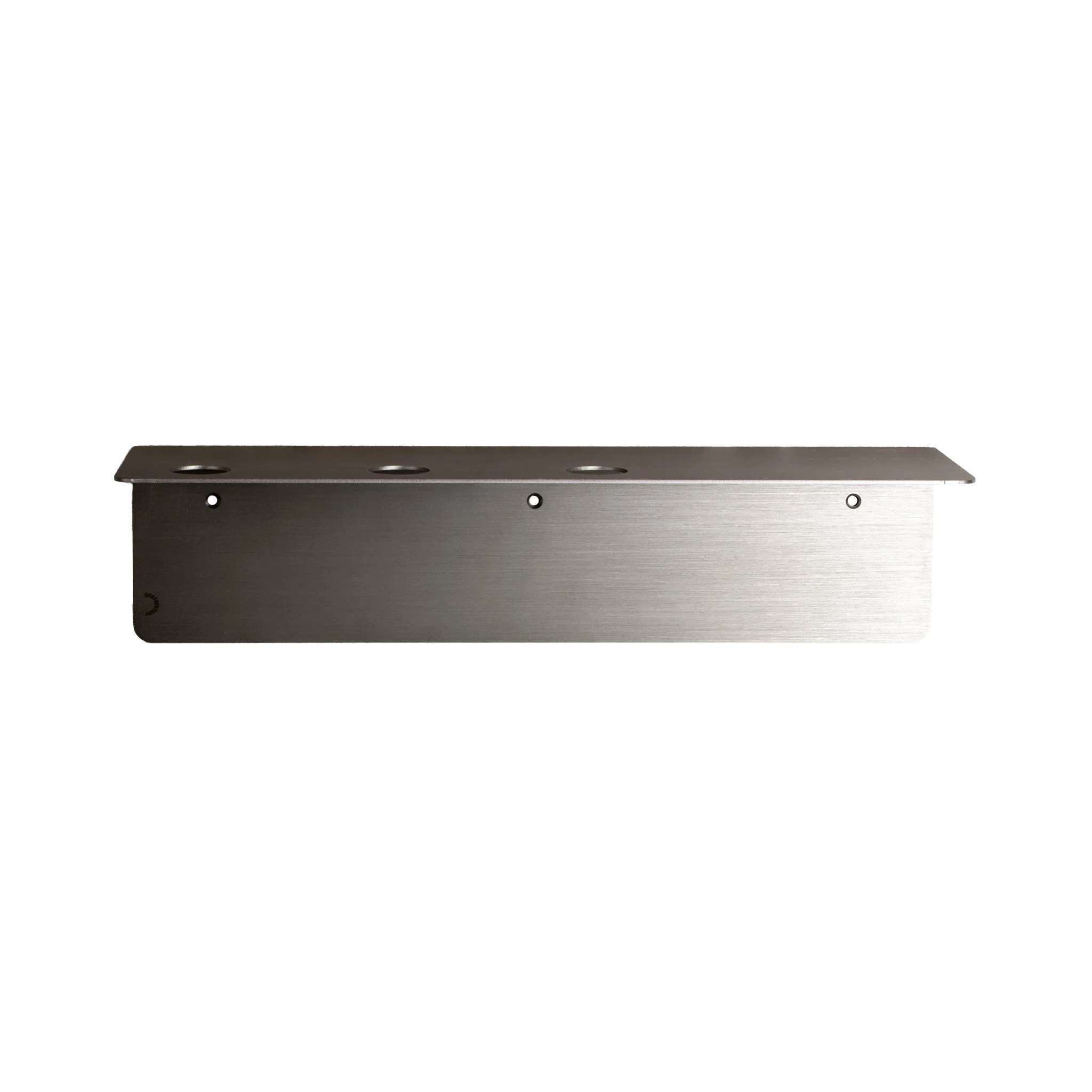 DESIGNSTUFF Shelf w/ Triple Soap Dispenser Holder, L40 cm, Brushed Steel - Image 2