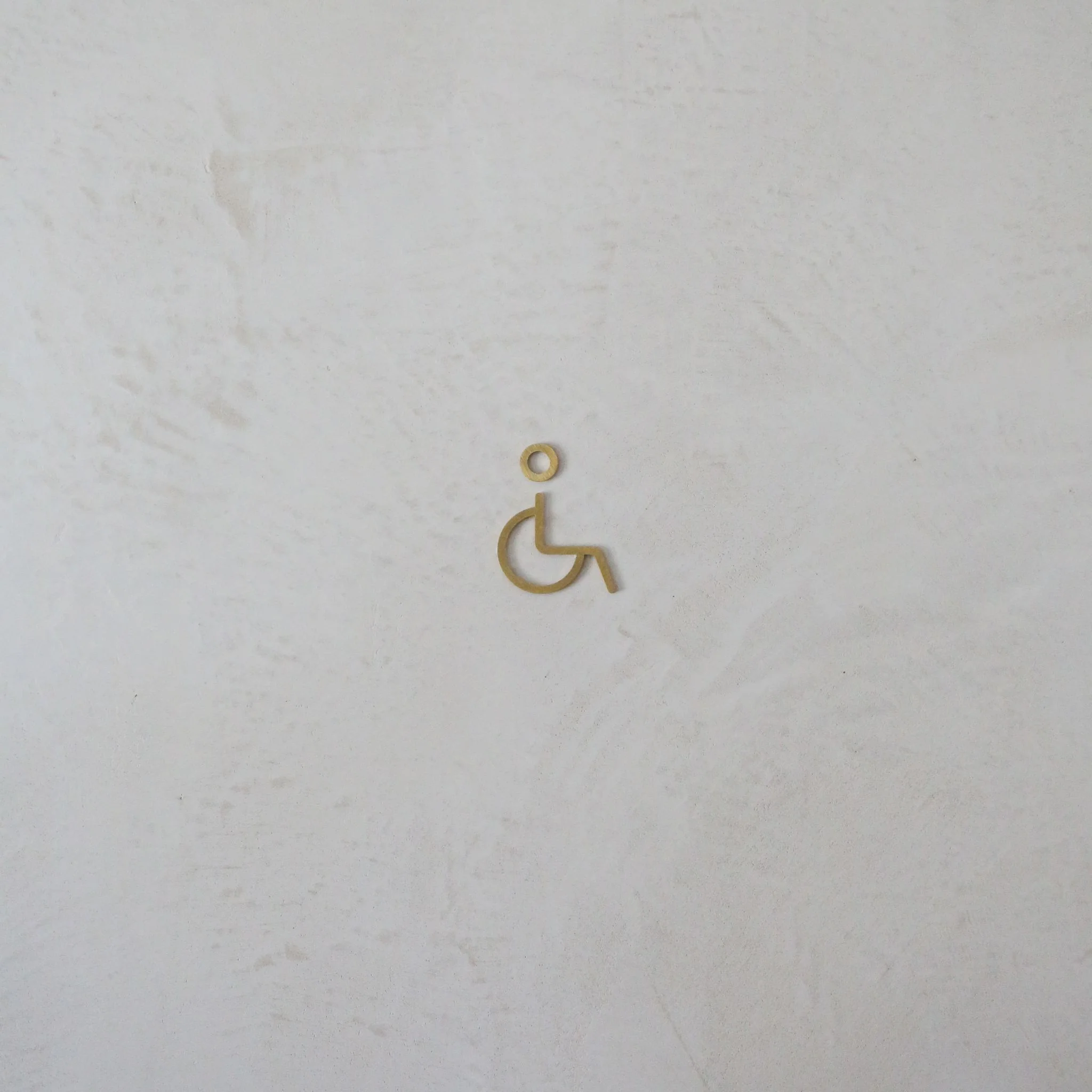 DESIGNSTUFF Signage, Restroom, Accessible, Brushed Brass - Image 3
