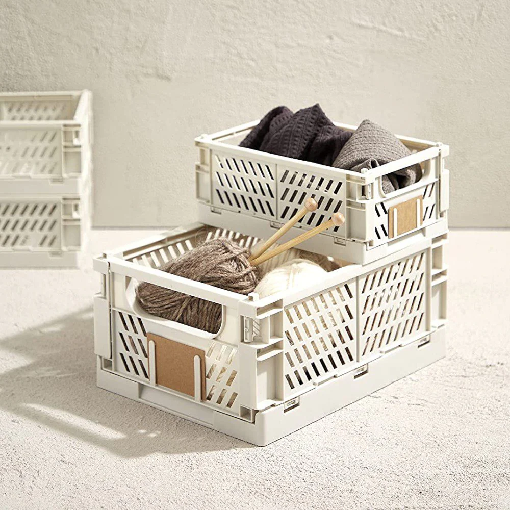 DESIGNSTUFF Slant Collapsible Crate, L, 50x33cm, Tuscany - Image 7