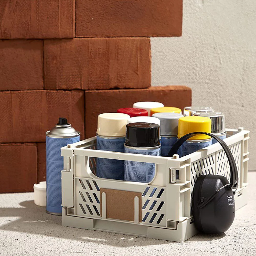 DESIGNSTUFF Slant Collapsible Crate, L, 50x33cm, Tuscany - Image 9