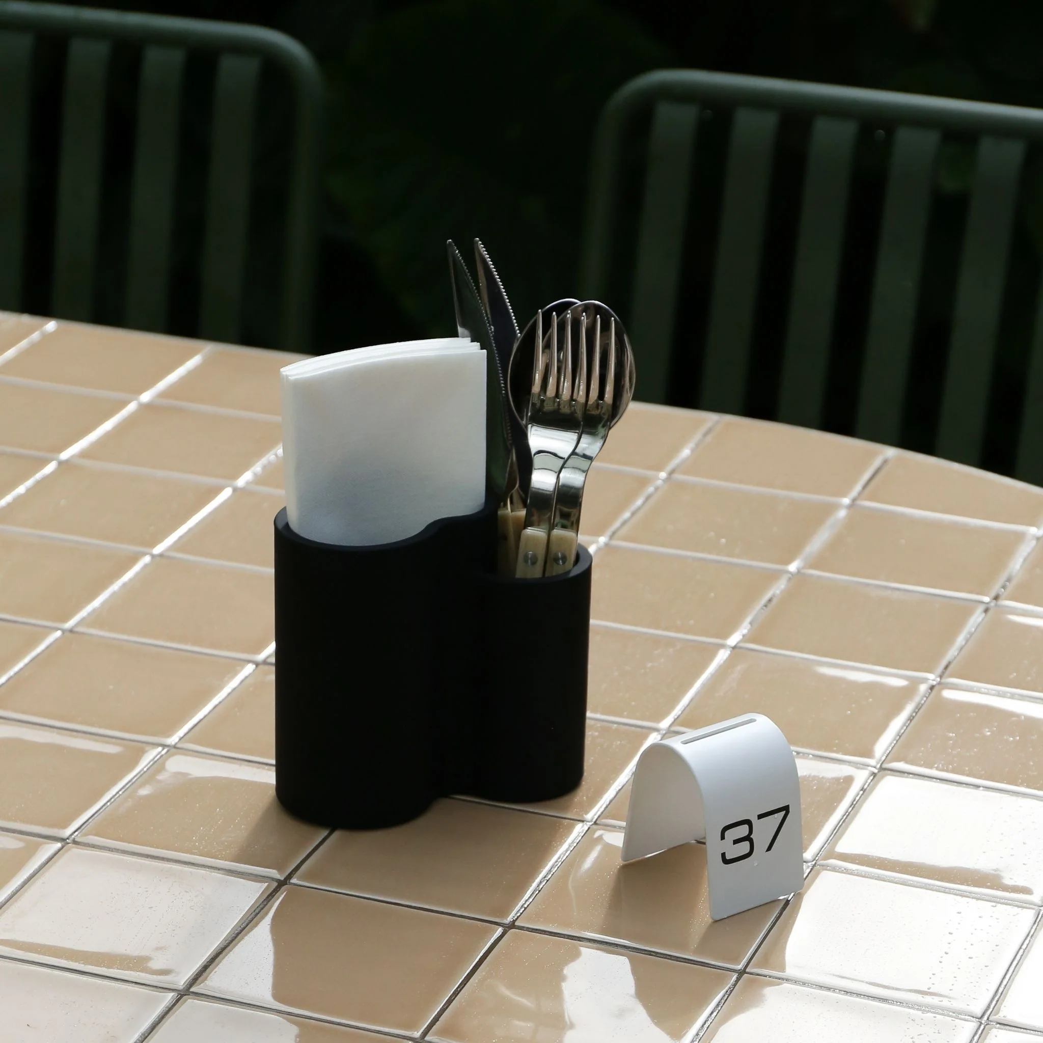 DESIGNSTUFF DRIP Store-All Cutlery Drainer/Holder, Black - Image 4