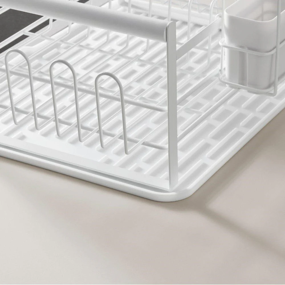 DESIGNSTUFF The Frame Dish Rack with Removable Utensil Holders, White - Image 11