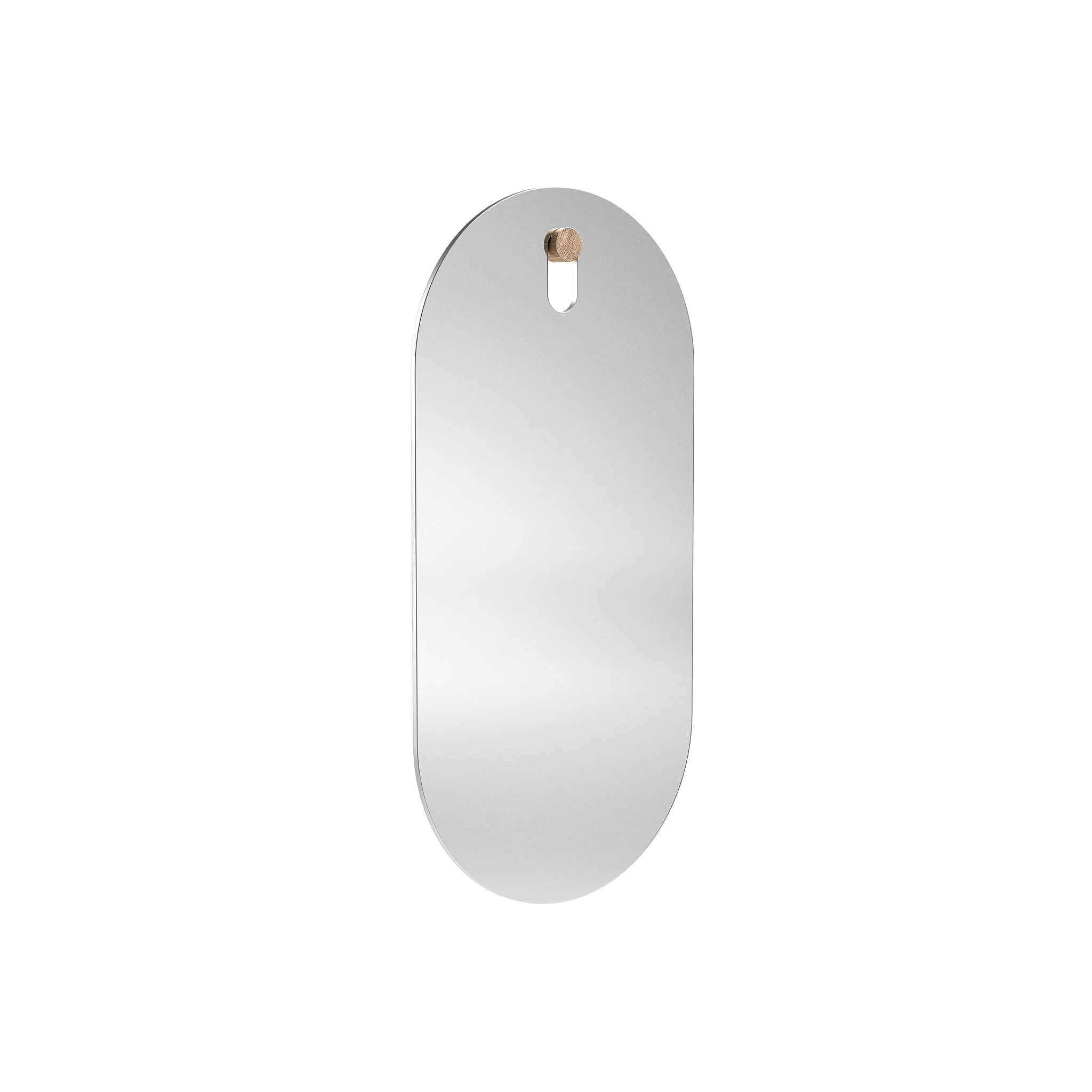 EKTA LIVING Mirror You, Oval H60cm x W30cm, Natural Oak - Image 3
