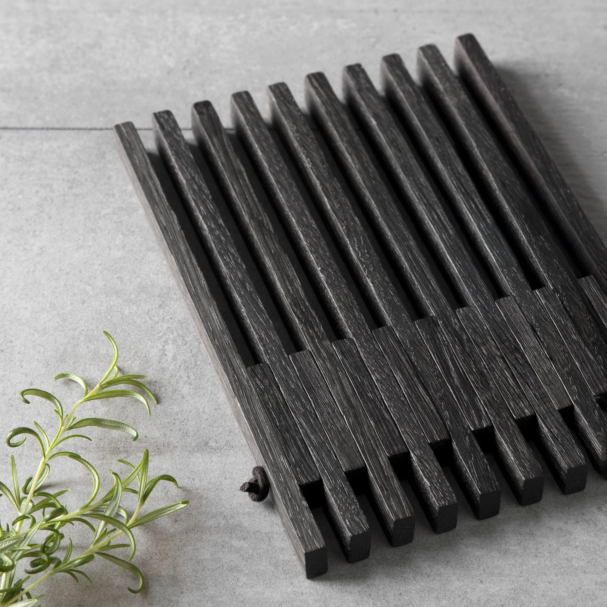 EKTA LIVING Table Frame Trivet, Black Oak - Image 2