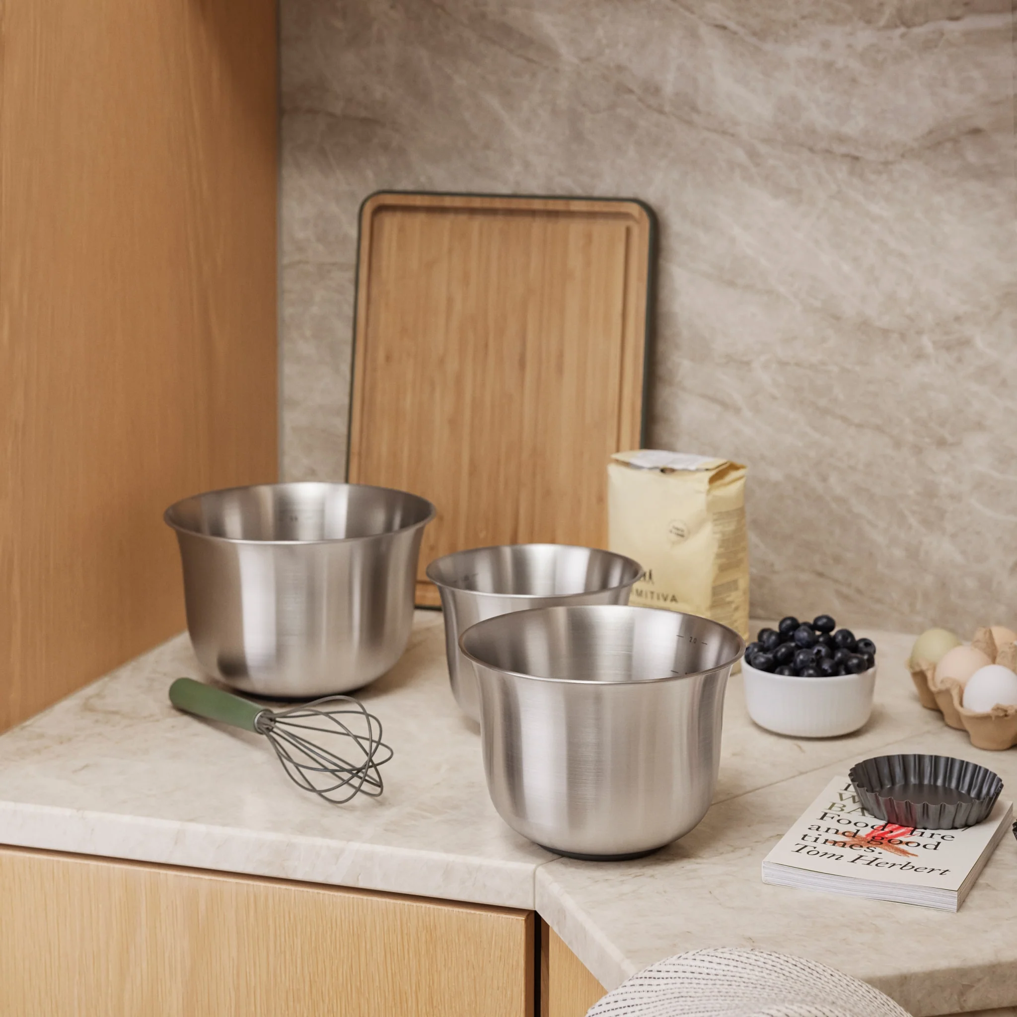 EVA SOLO Green Tools Mixing Bowls, Stainless Steel (Set of 3) - Image 5
