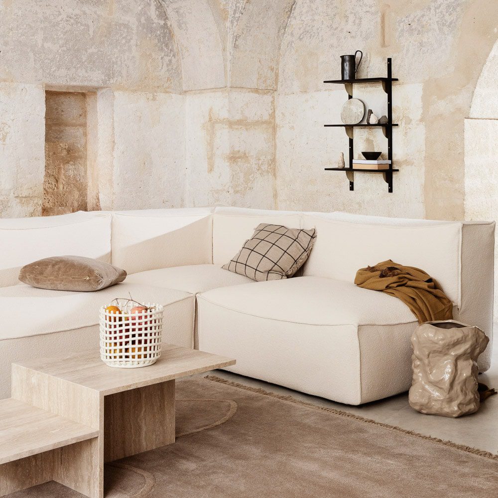 FERM LIVING Ceramic Basket Large, Off-White - Image 2