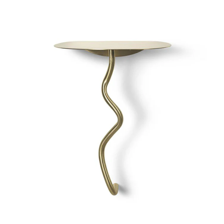 FERM LIVING Curvature Wall Table, Brass