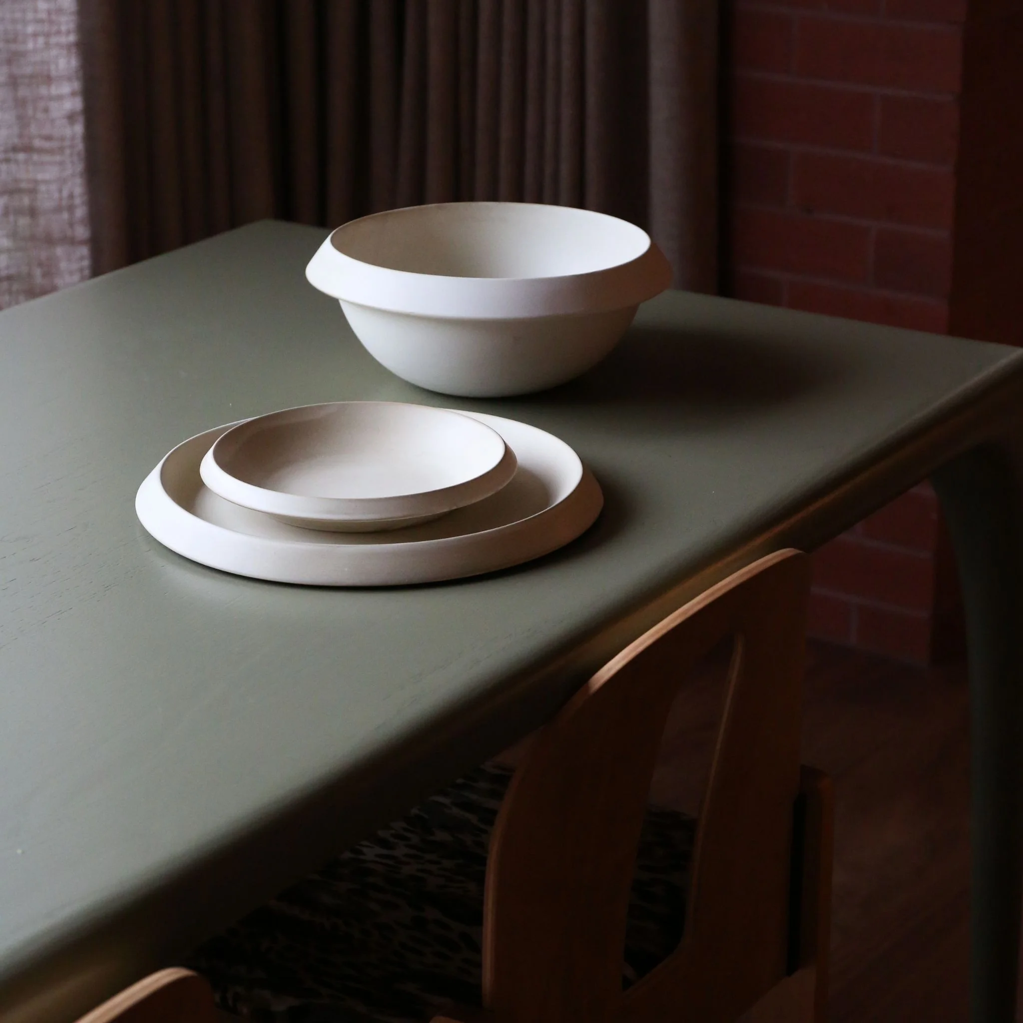 FERM LIVING Erena Serving Platter, D35cm, Cream - Image 6