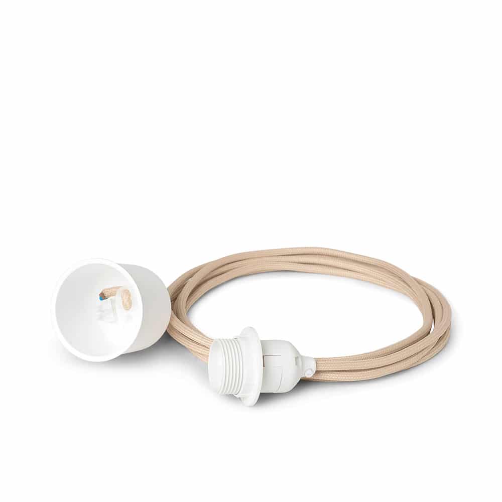 FERM LIVING Fabric Cord Set Pendant, Sand – 2 Sizes