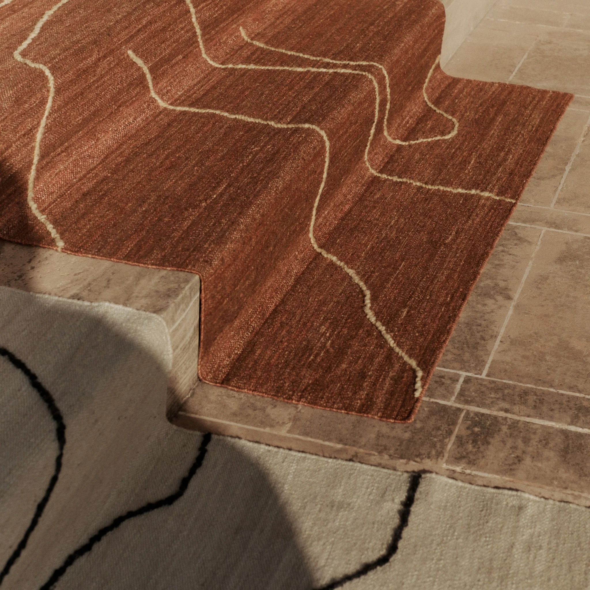 FERM LIVING Gesso Jute Rug, 200x300cm, Off-White/Dark Fig - Image 3