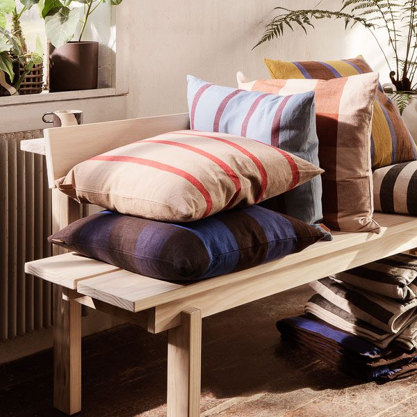FERM LIVING Grand Cushion, Camel/Red - Image 3