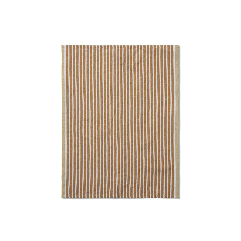 FERM LIVING Hale Kitchen Tea Towel, Golden Brown/Silver Fern - Image 2