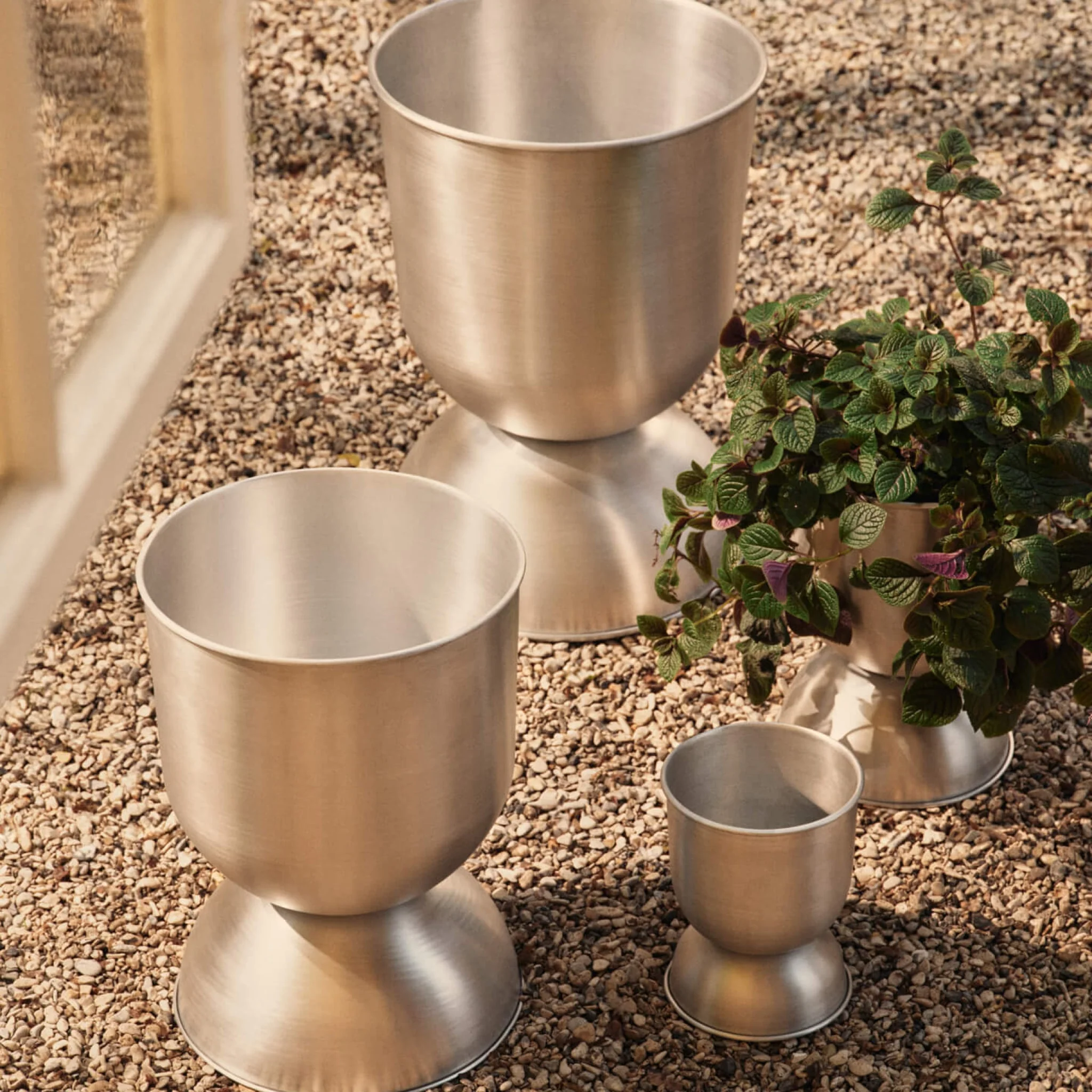 FERM LIVING Hourglass Flower Pot, H59cm Medium, Aluminium - Image 2