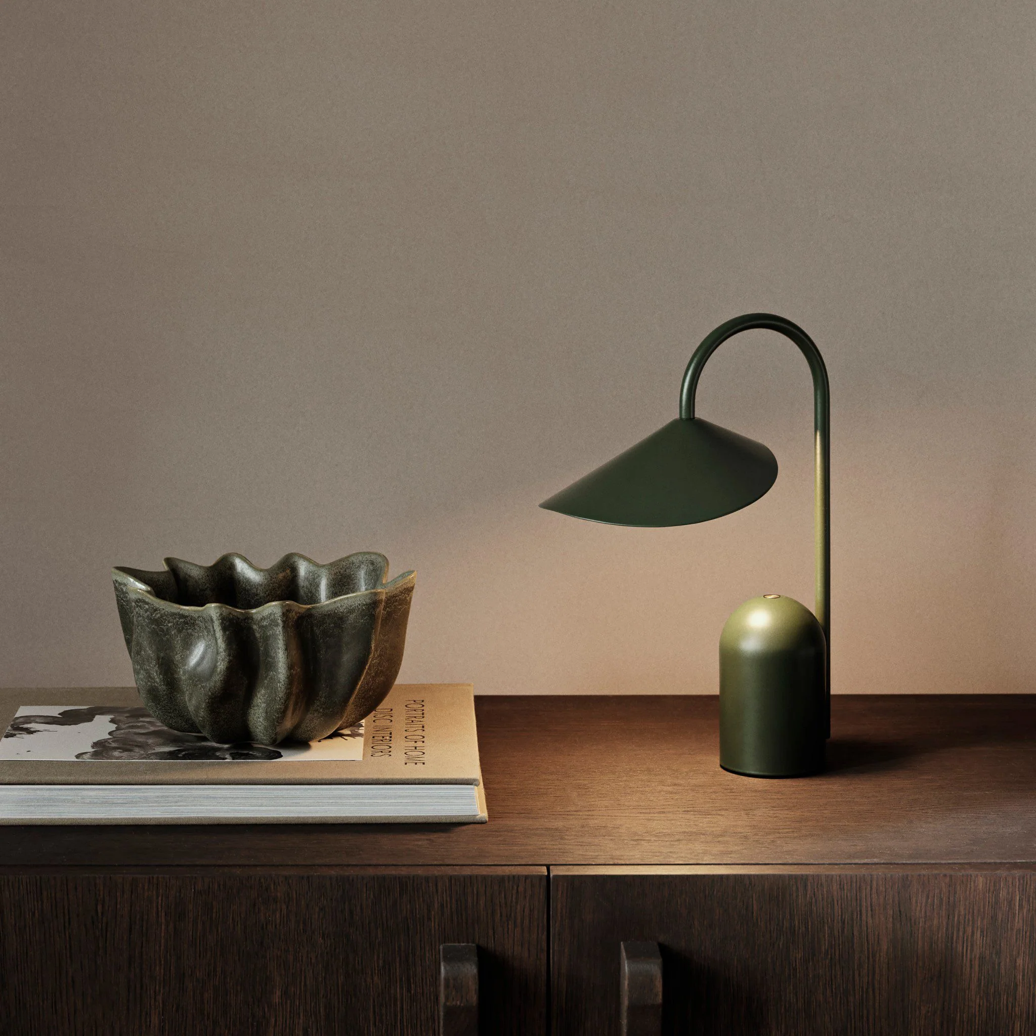 FERM LIVING Nium Bowl, Dark Sage, D22cm - Image 4
