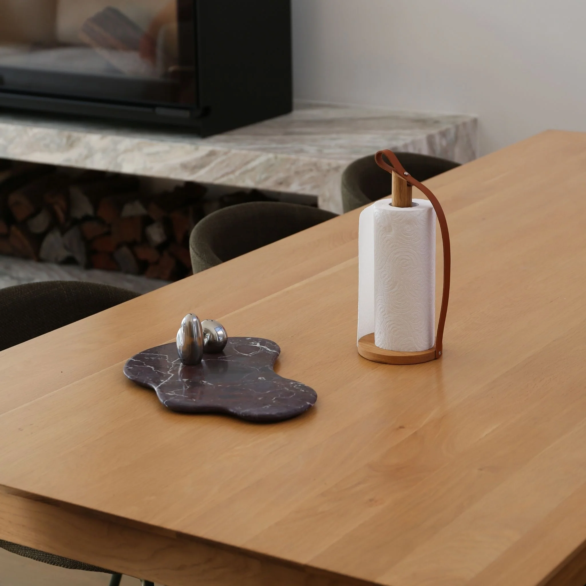 BLACK BLAZE Oasis Marble Serving Platter, Rosso Levanto - Image 3