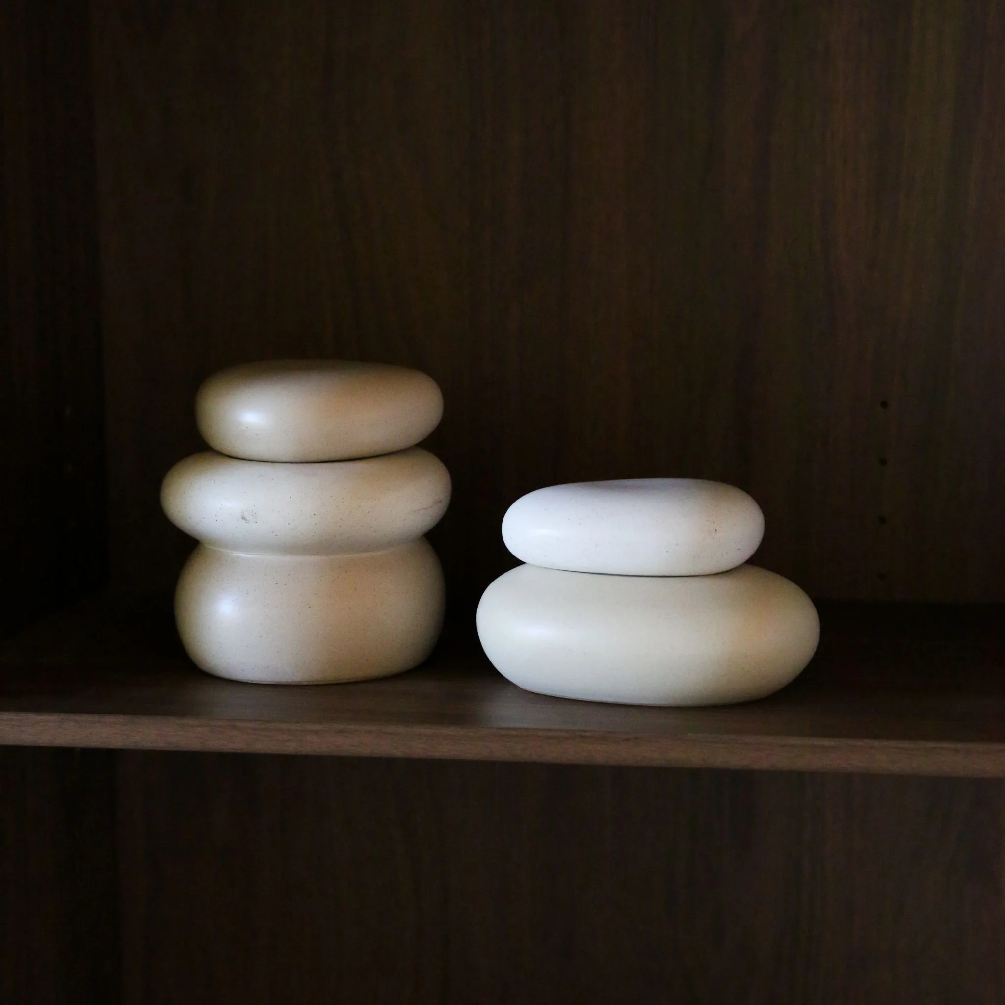 FERM LIVING Pebble Box, Medium, H9.5cm, Sand/Cream - Image 7
