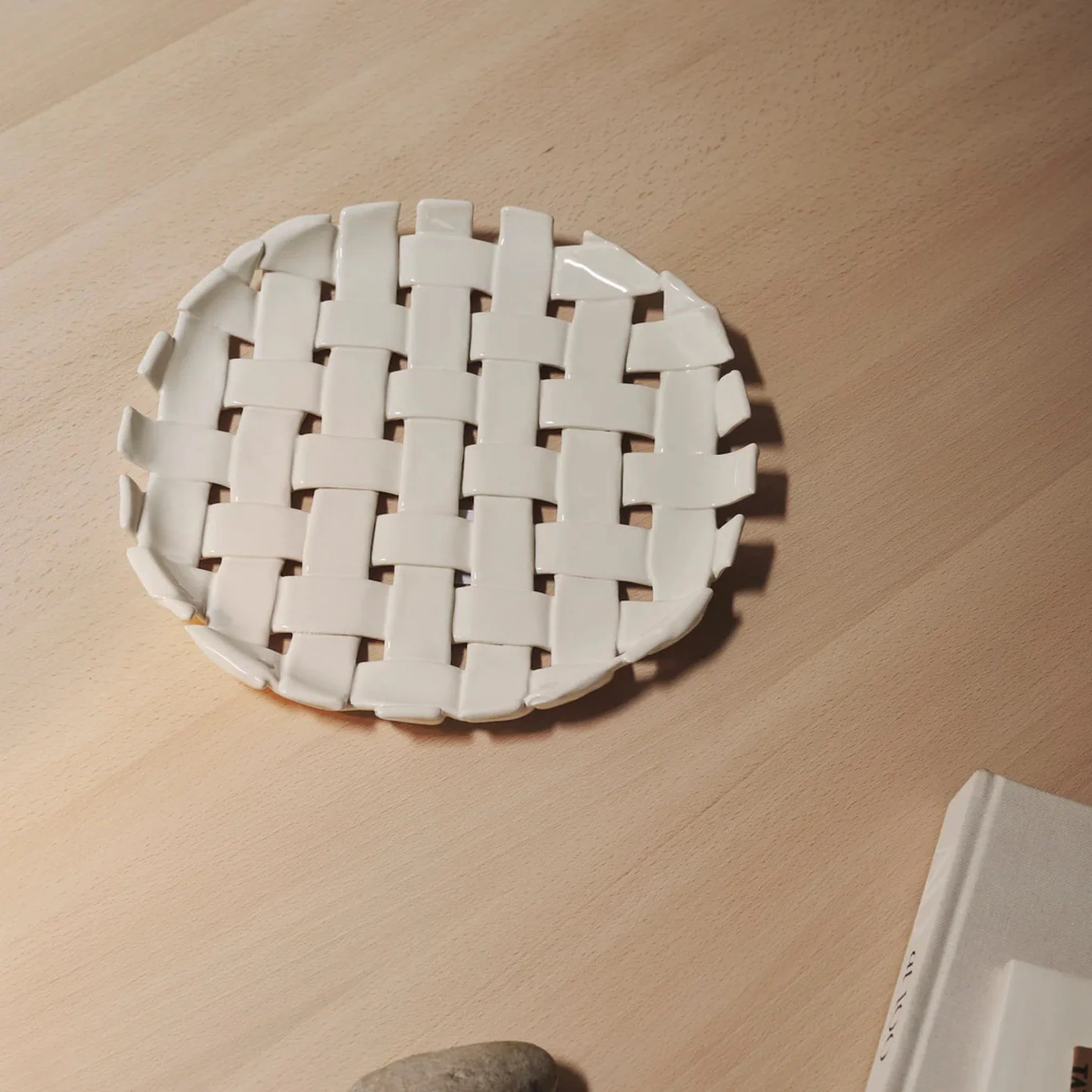 FERM LIVING Plait Platter, Off-White - Image 4