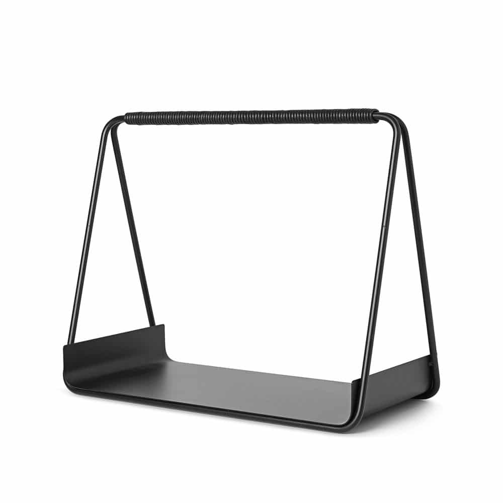 FERM LIVING Port Wood Basket, Black - Image 3
