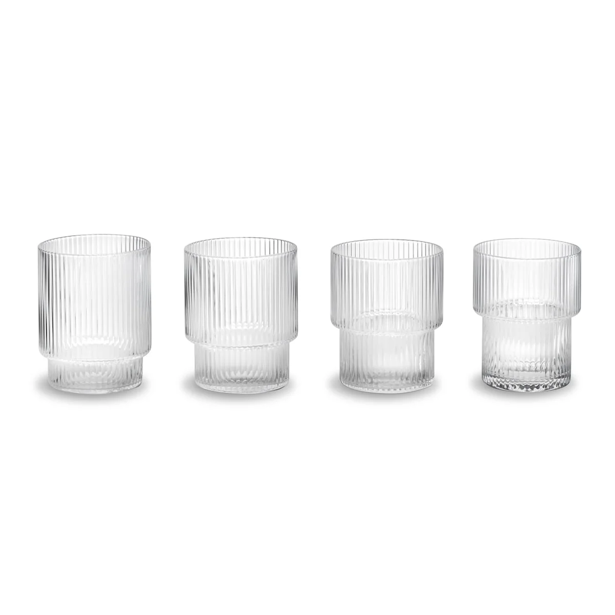 FERM LIVING Ripple Glasses, Clear (Set of 4) - Image 3