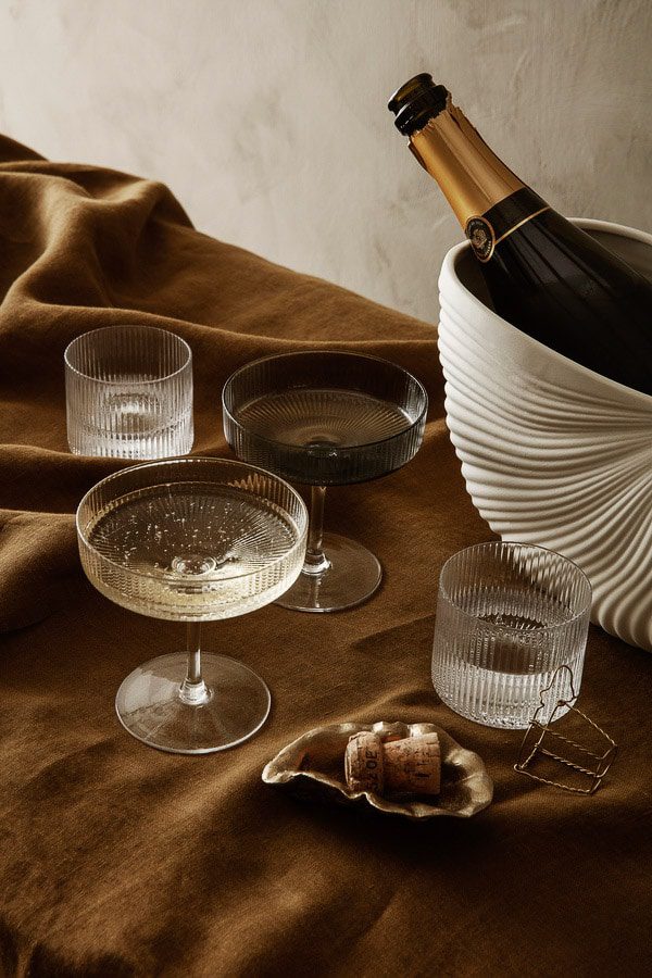 FERM LIVING Ripple Low Glasses, Clear (Set of 4) - Image 4