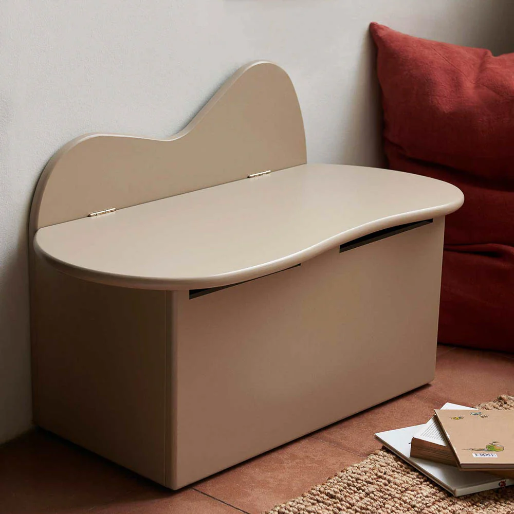 FERM LIVING Slope Storage Bench, Cashmere