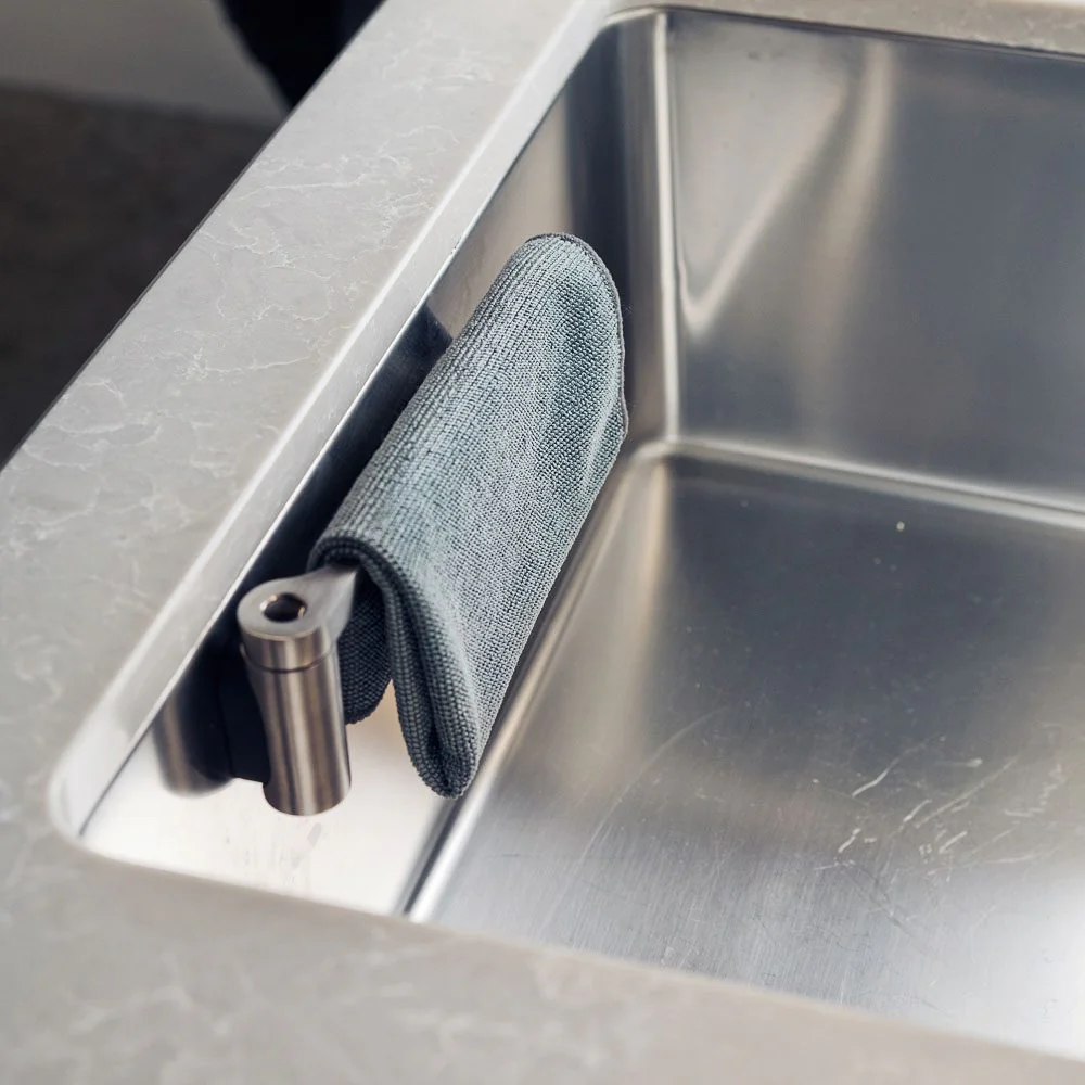 HAPPY SiNKS by MAGISSO Sink Magnetic Stainless Steel Straight Cloth Holder - Image 4